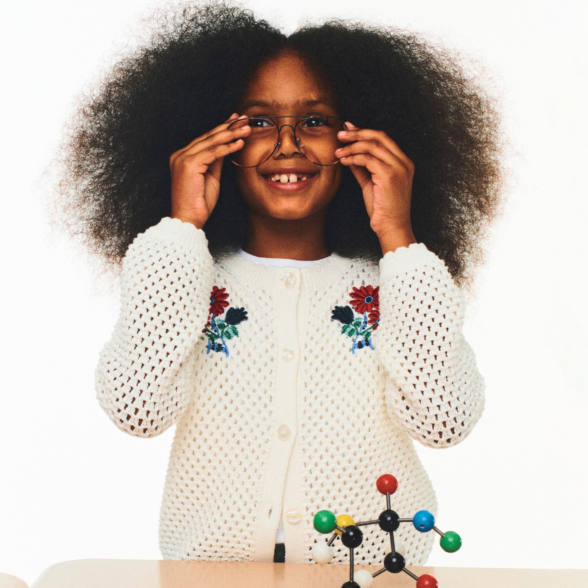 Girls' Embroidered Pointelle Cardigan For Girls | J.Crew