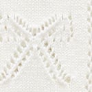 Girls' bow-pointelle sweater-tee IVORY