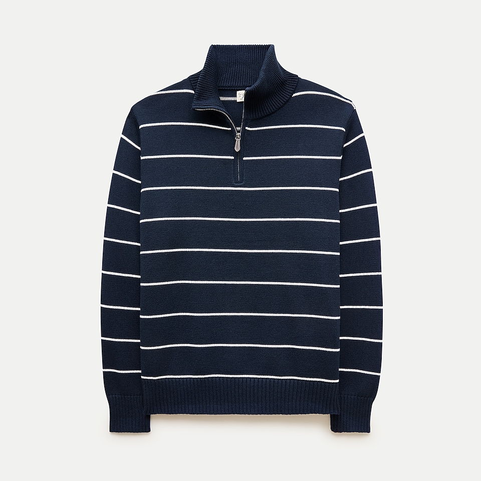 Marled Cotton Rollneck Sweater In Rugby Stripe For Men | J.Crew
