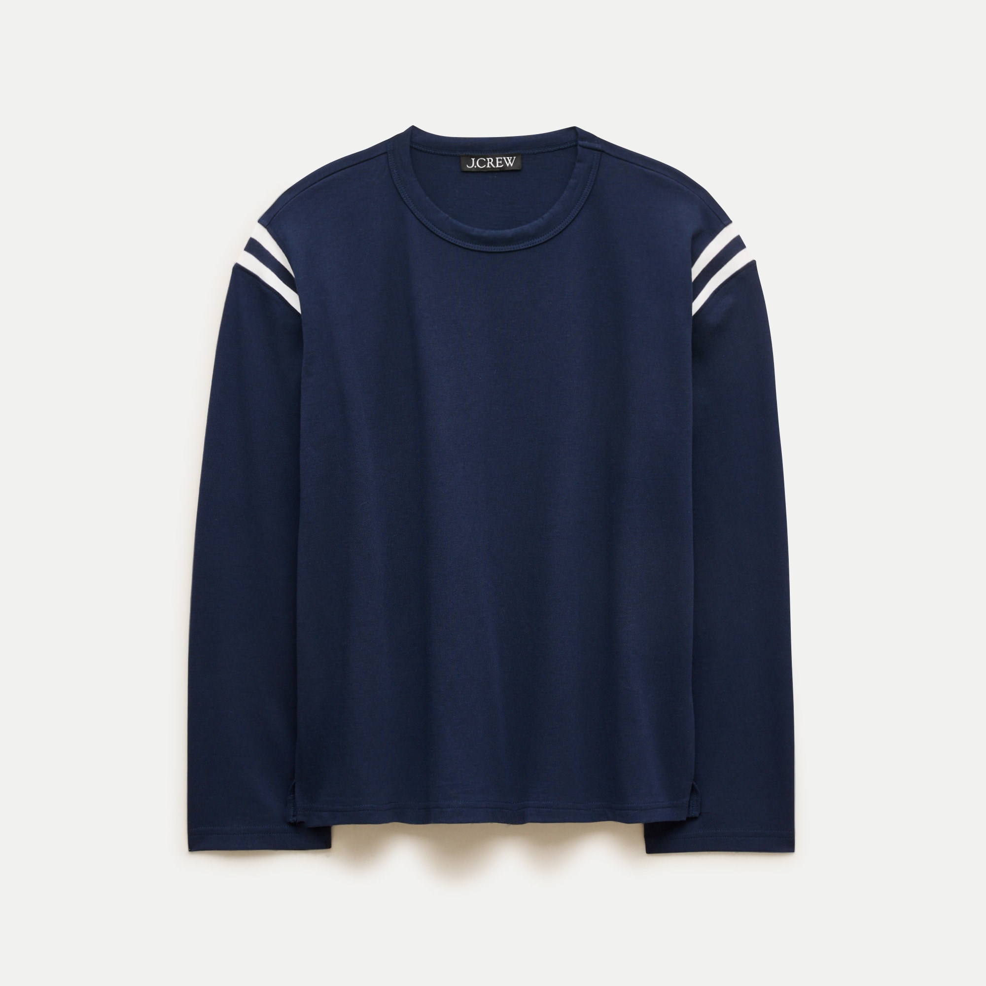 Boyfriend jersey varsity long-sleeve T-shirt