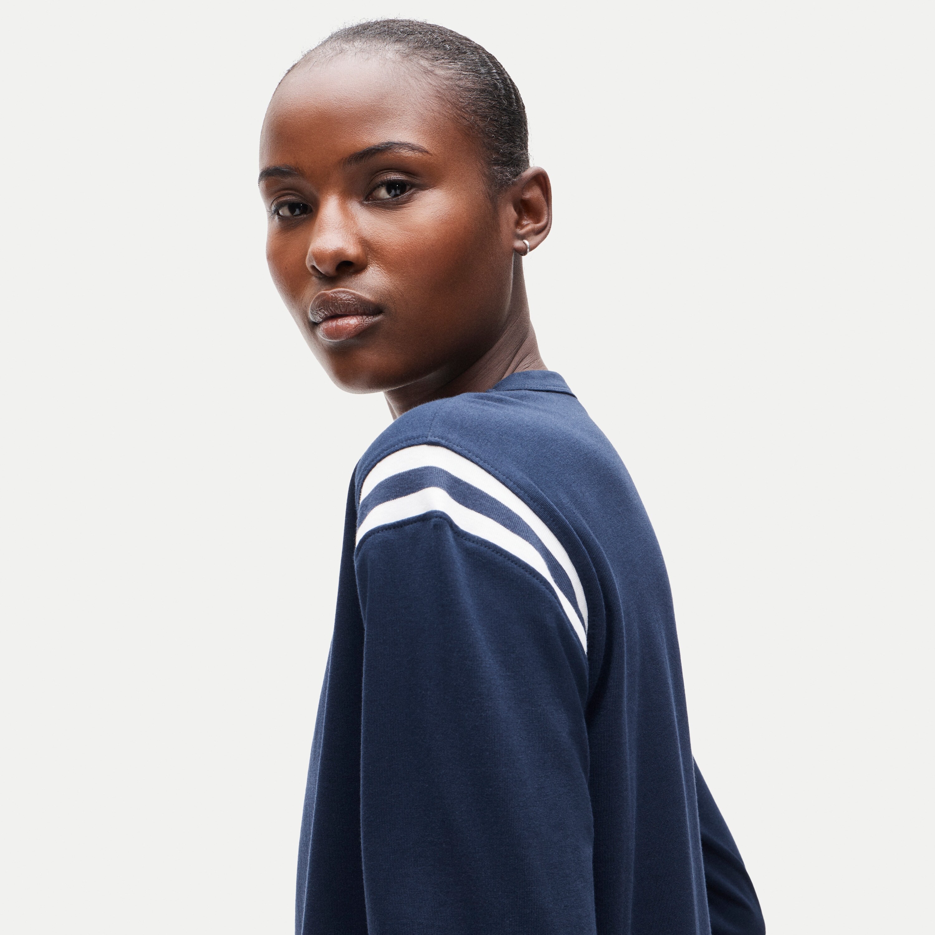 Boyfriend jersey varsity long-sleeve T-shirt