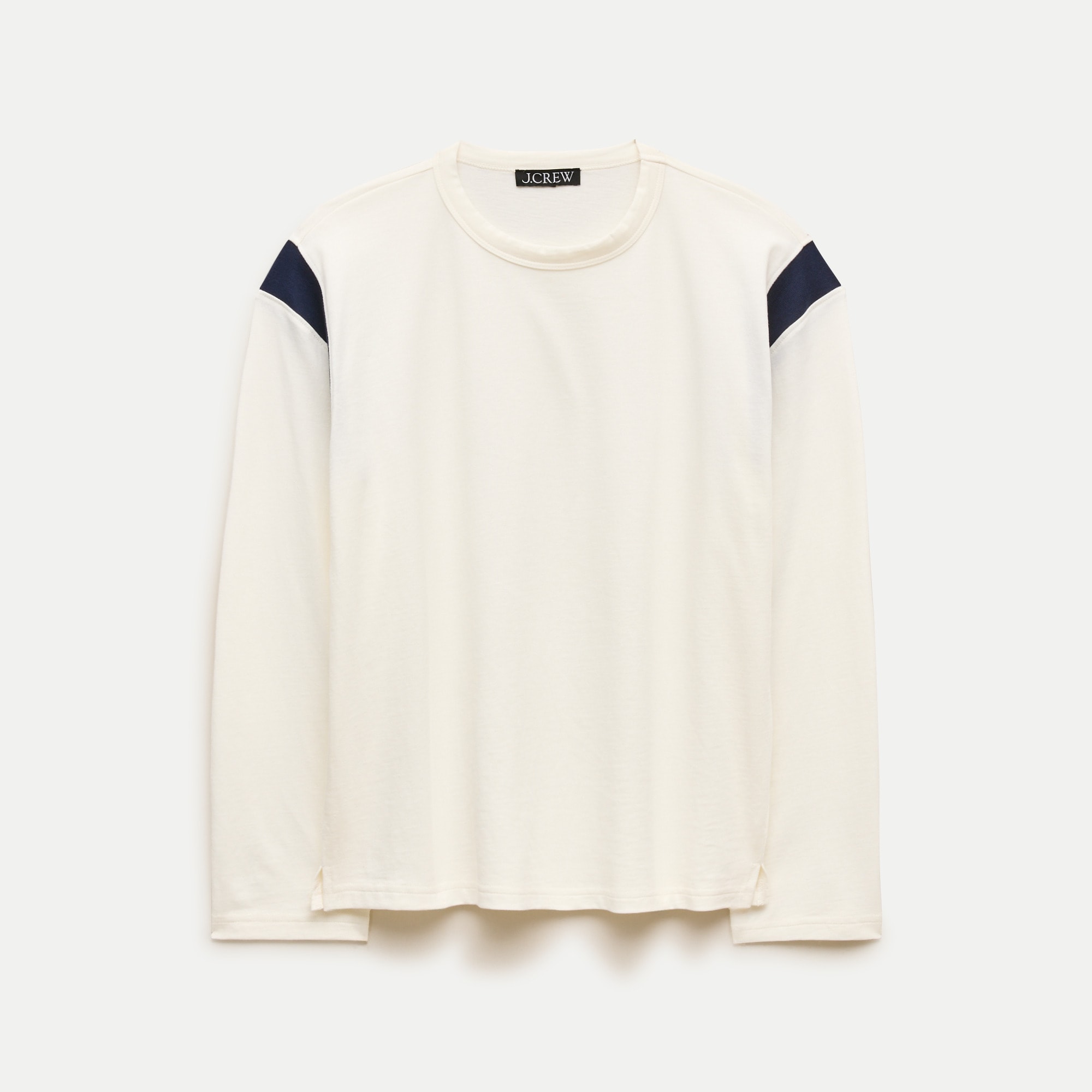 Boyfriend jersey varsity long-sleeve T-shirt