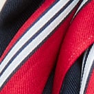 Skinny silk scarf in stripe RUBY NAVY STRIPE MULTI