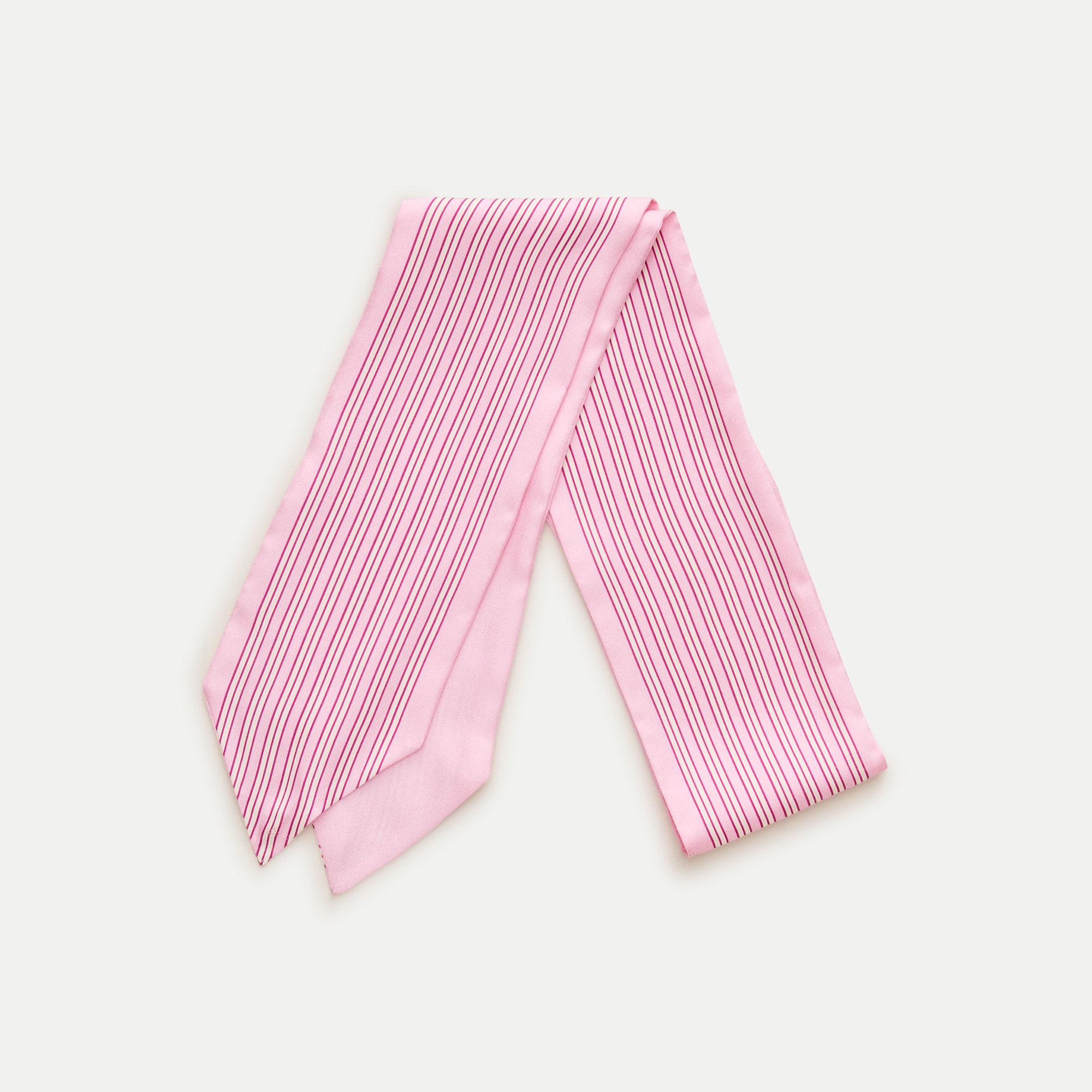 Skinny silk scarf in stripe