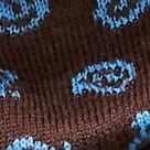 Merino wool bandana in reversible paisley CUBEB MAZIE BLUE