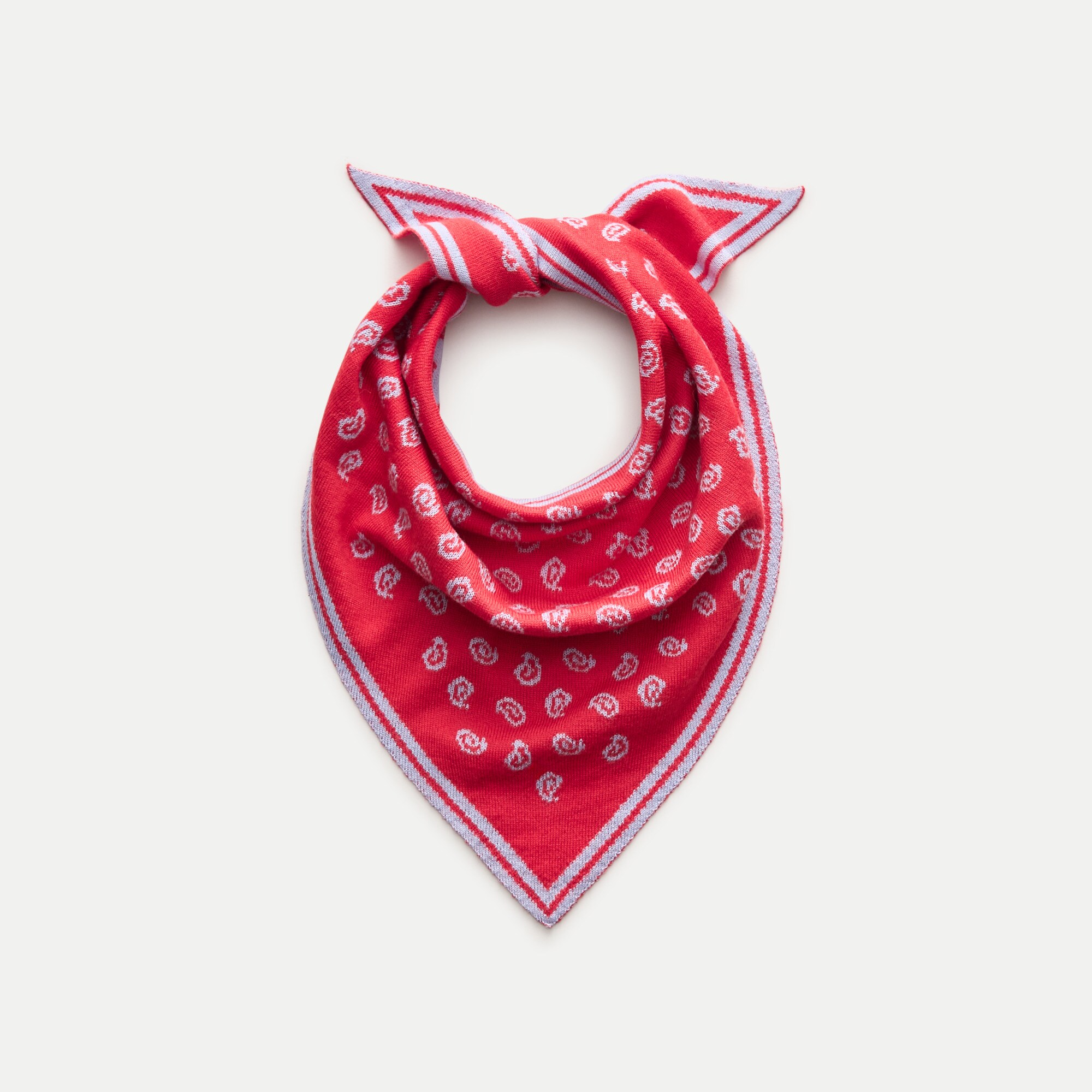 Merino wool bandana in reversible paisley
