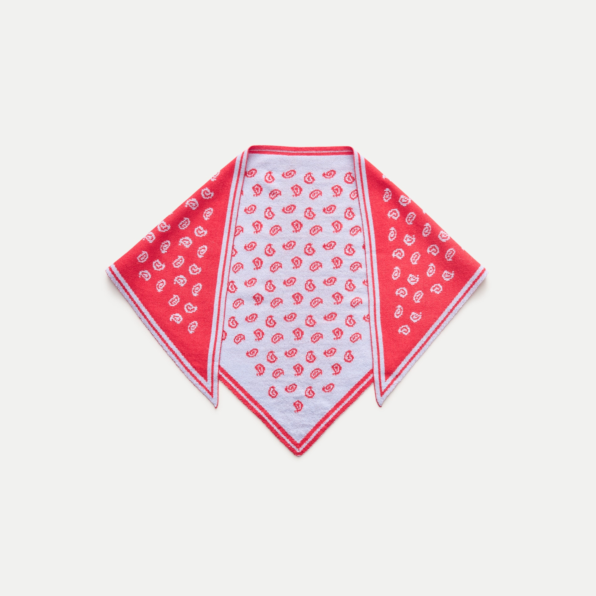 Merino wool bandana in reversible paisley - thumbnail 8