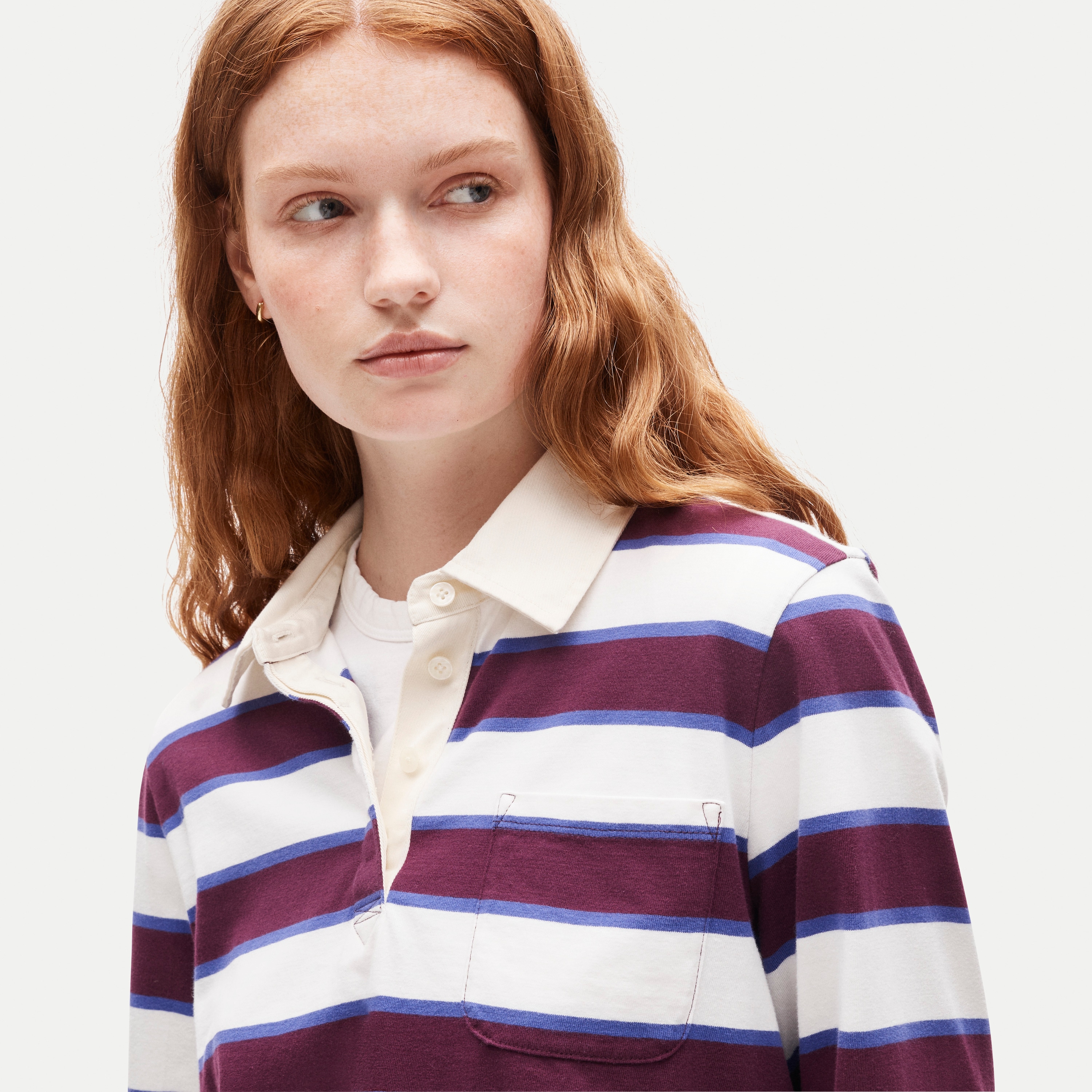 Boyfriend Jersey Cropped Rugby Shirt In Stripe For Women | J.Crew