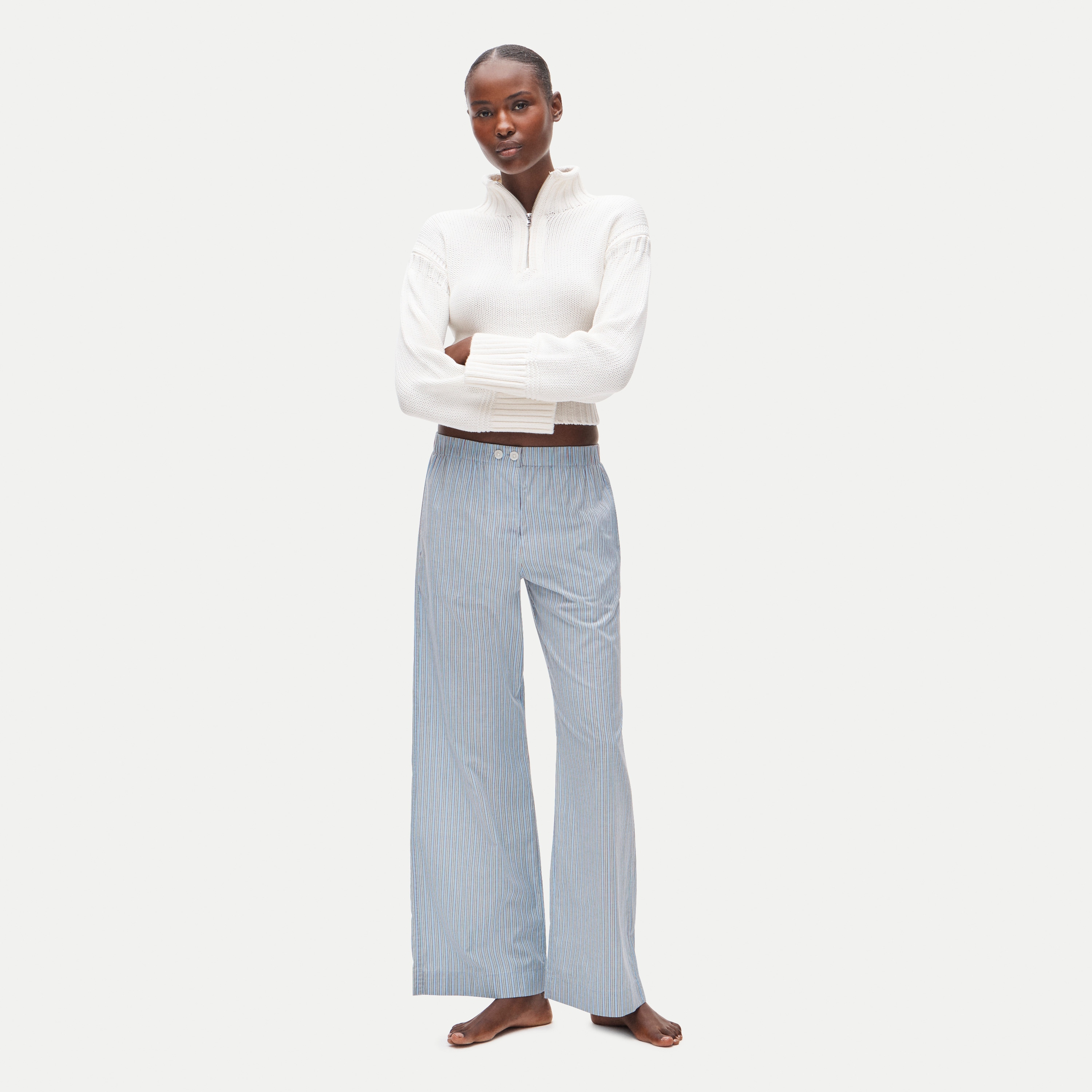 Classic pajama pant in cotton poplin