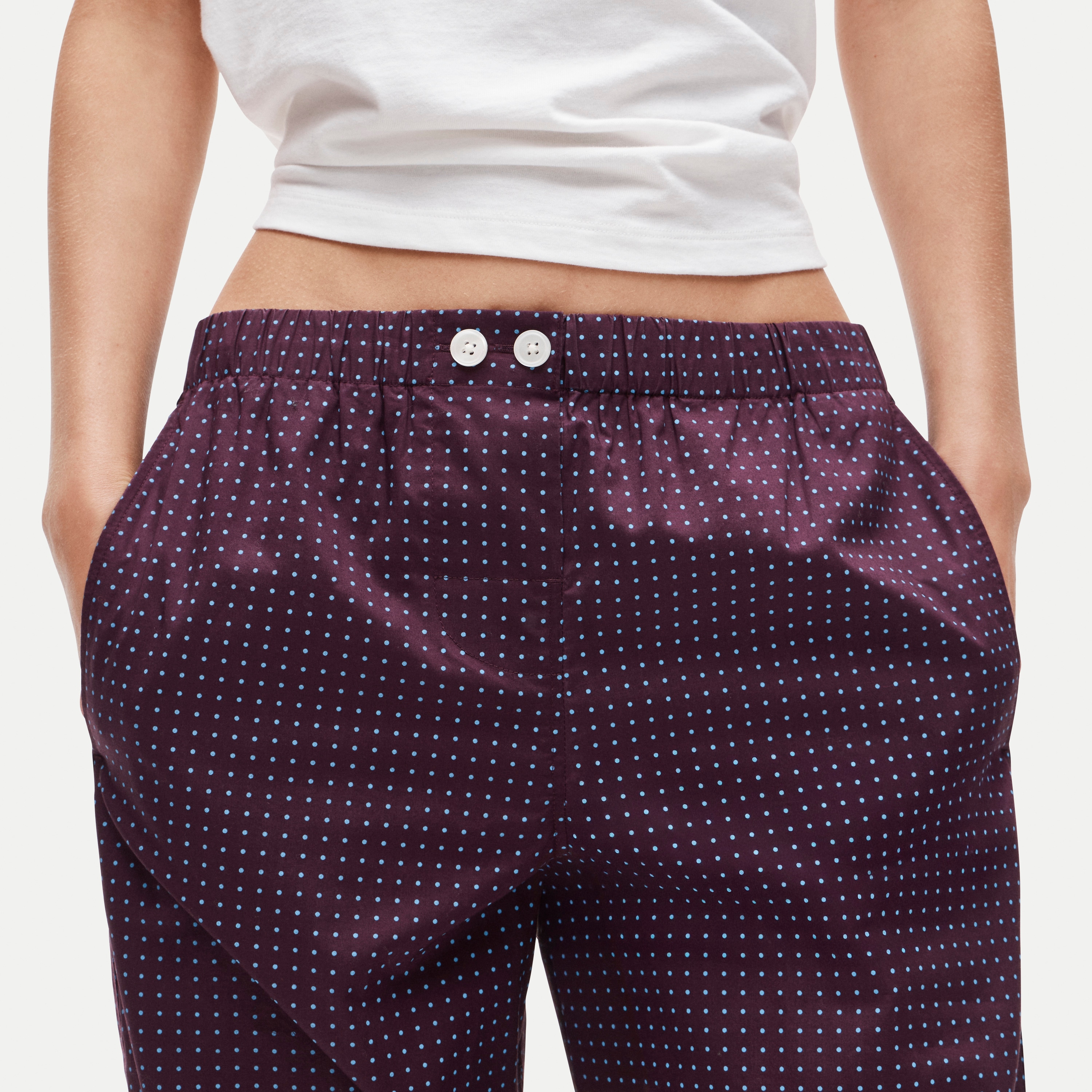 Classic pajama pant in cotton poplin