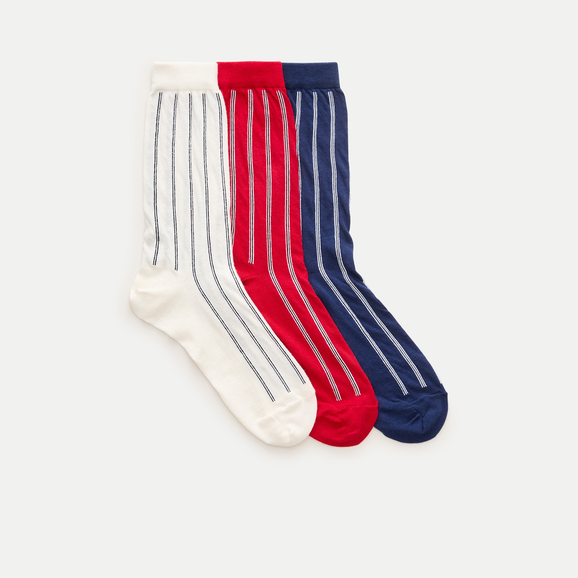 Striped trouser socks three-pack