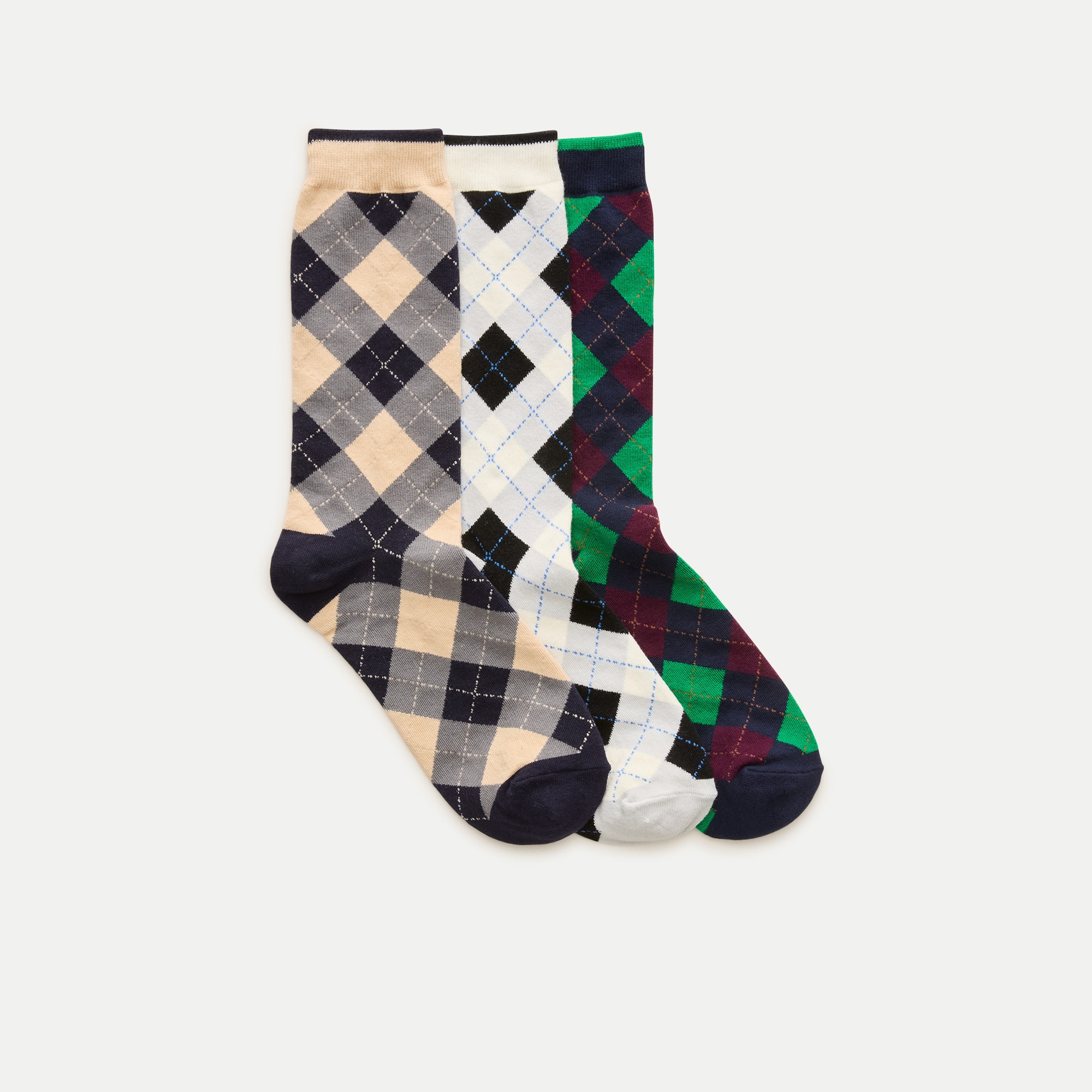 Printed trouser socks three-pack
