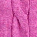 Short-sleeve cotton cable crewneck sweater HTHR MIXED BERRY
