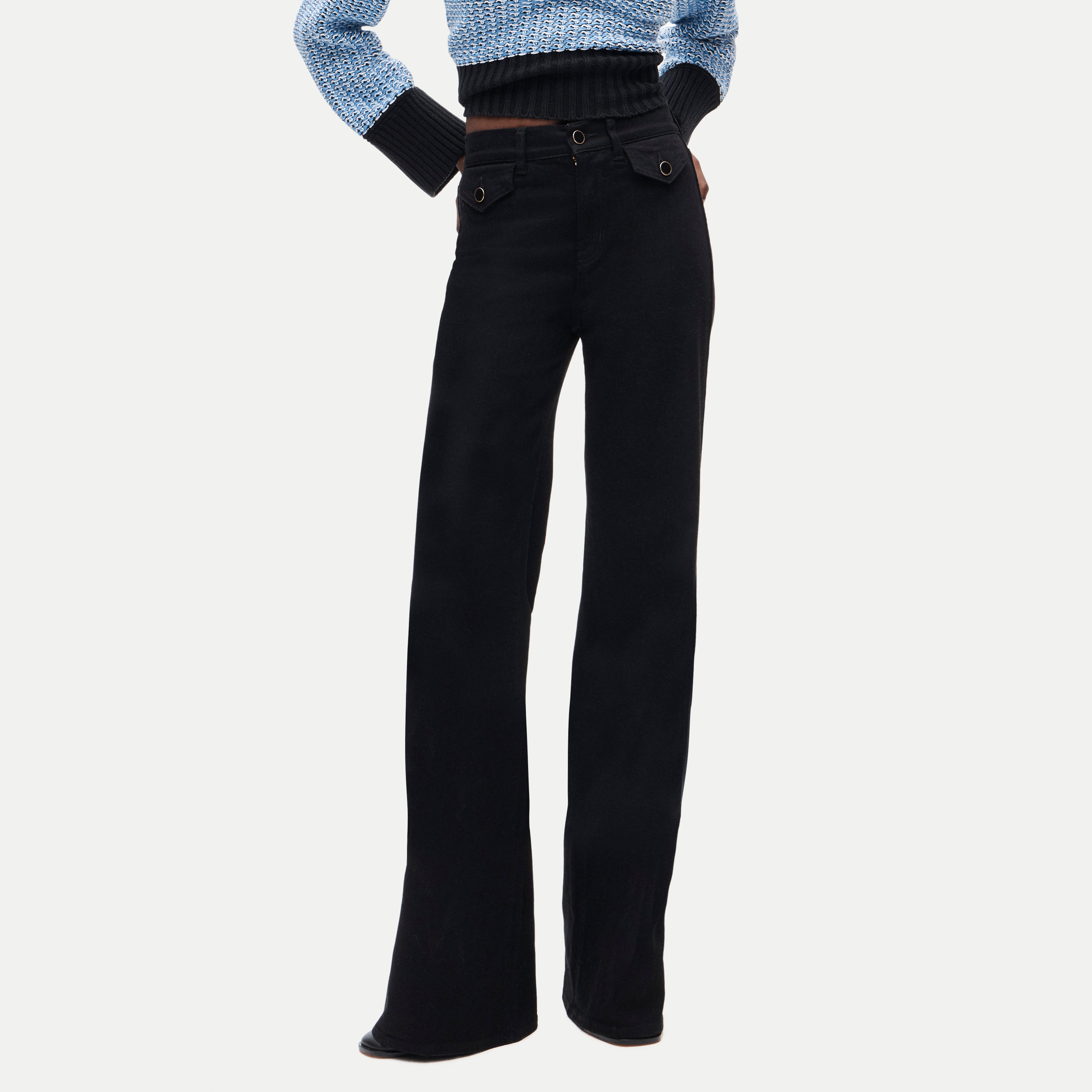 Denim trouser jean with flap pockets - thumbnail 2