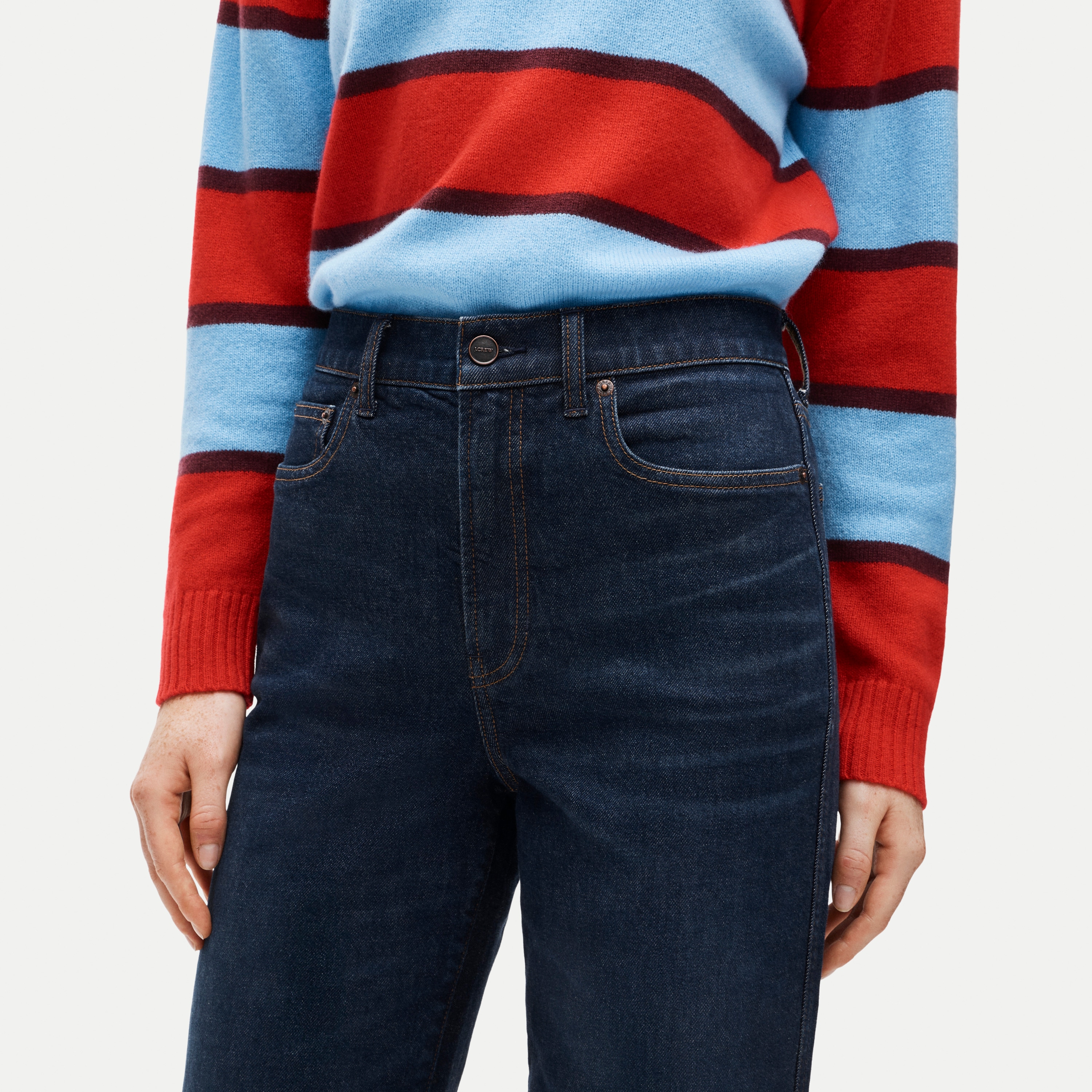 Full-length slim-wide jean