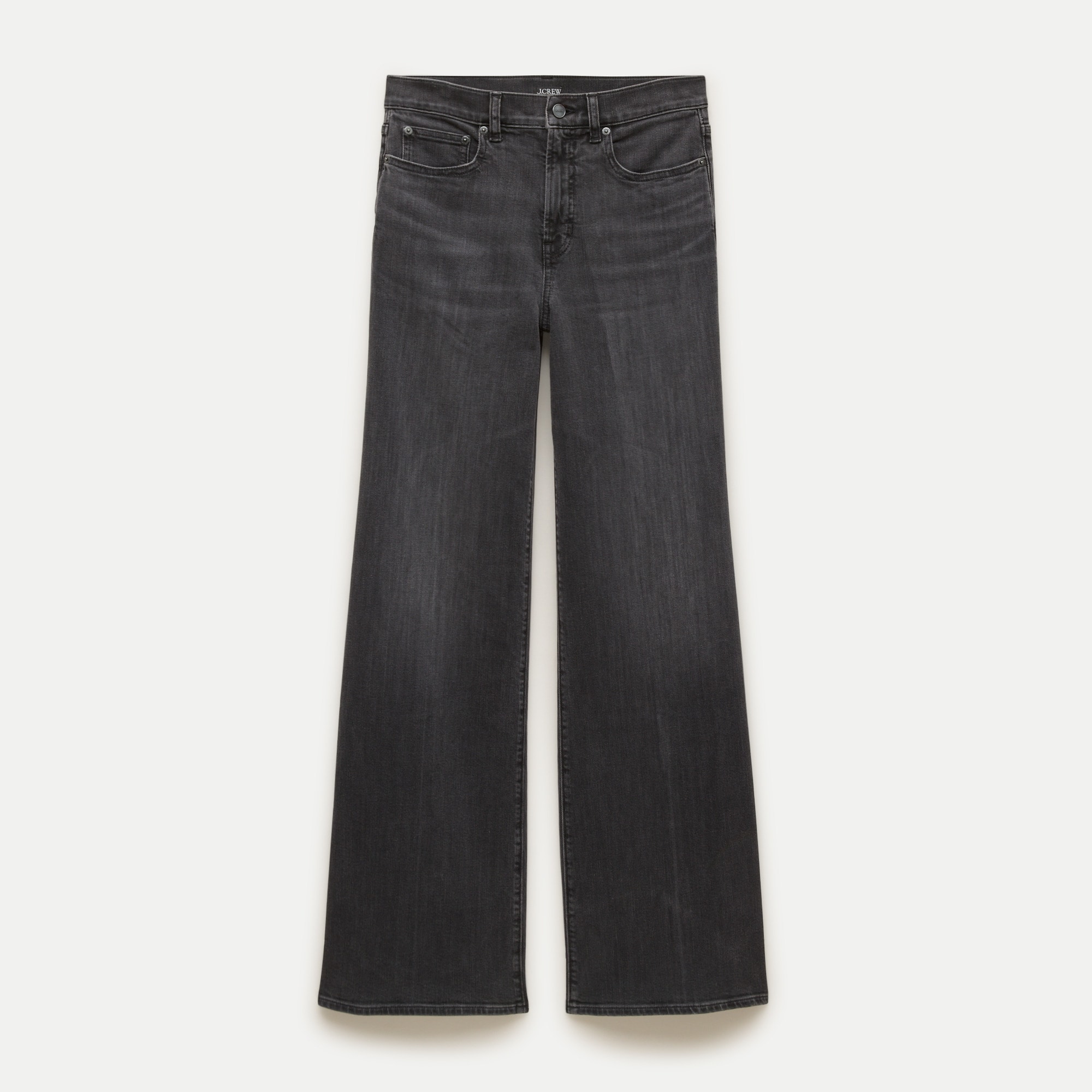 High-waisted denim trouser jean