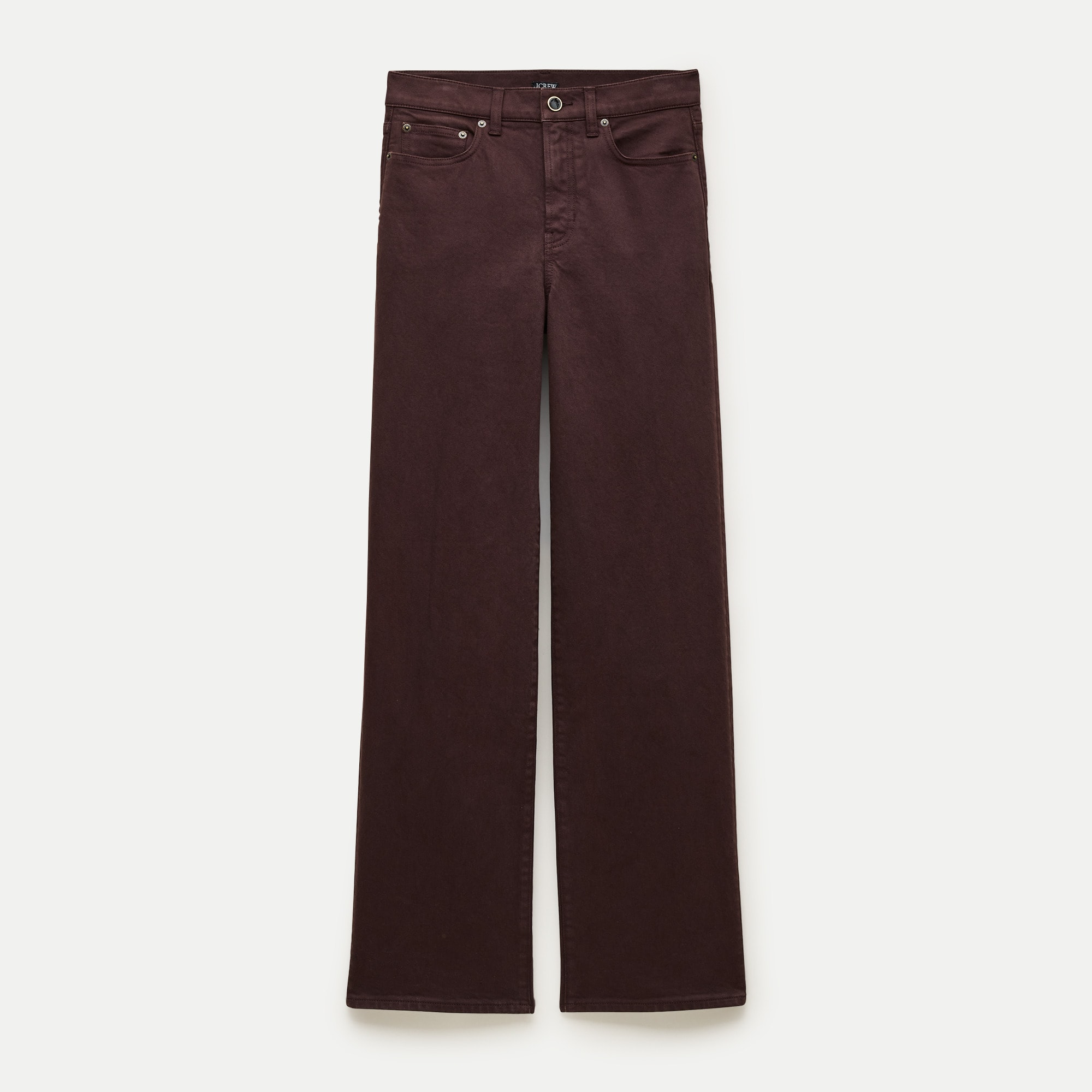 Full-length slim-wide jean in garment dye