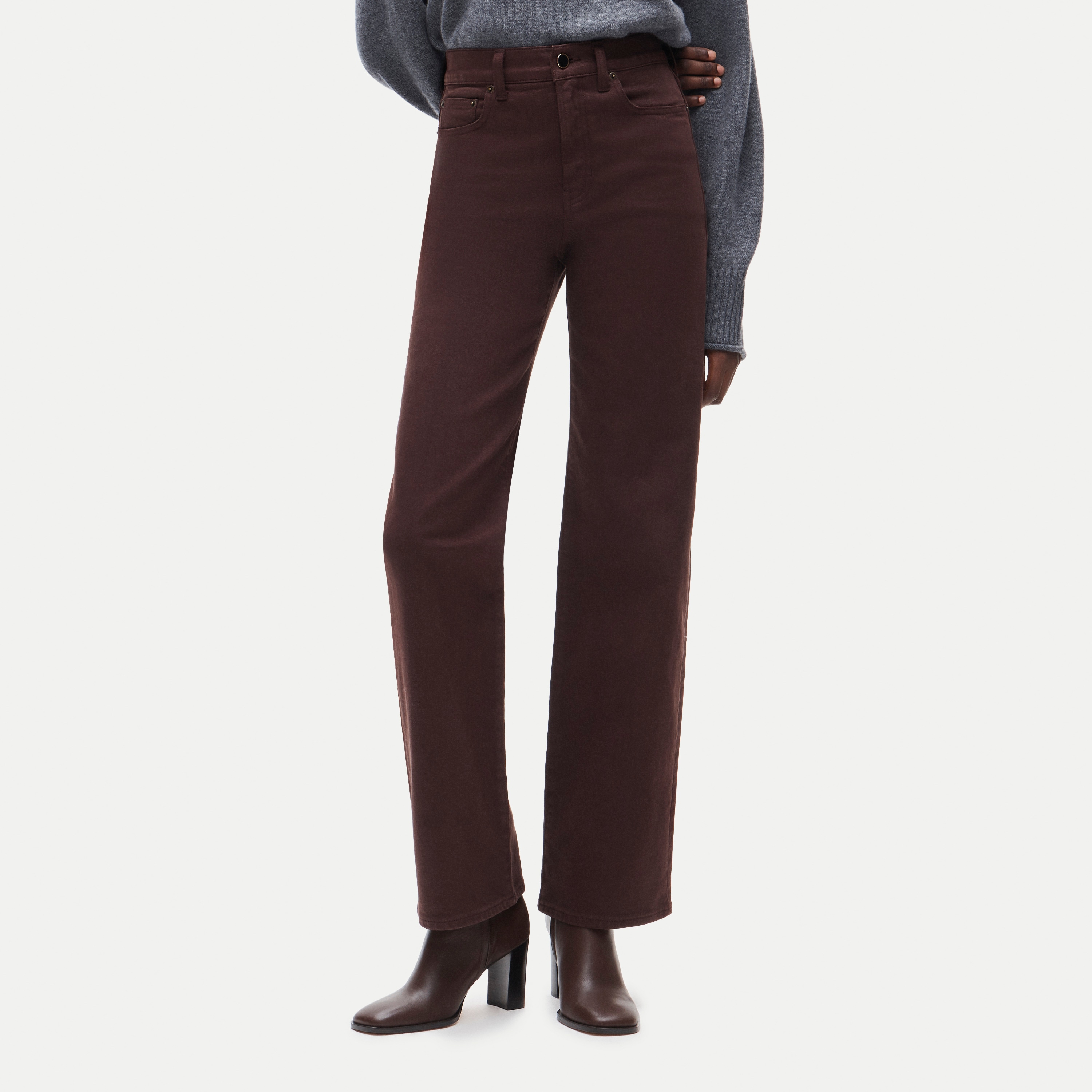 Full-length slim-wide jean in garment dye - thumbnail 2
