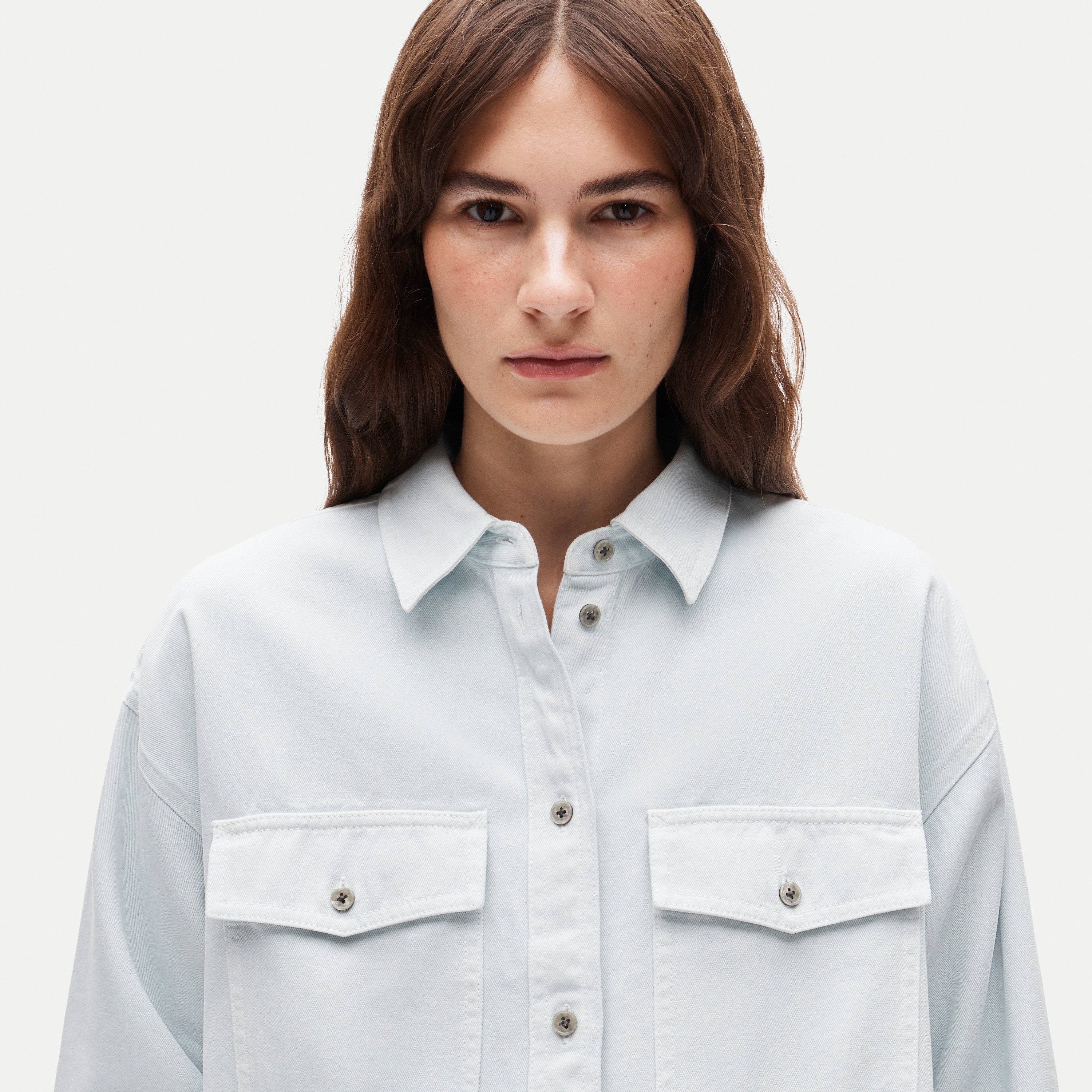Étienne oversized button-up shirt in cotton twill