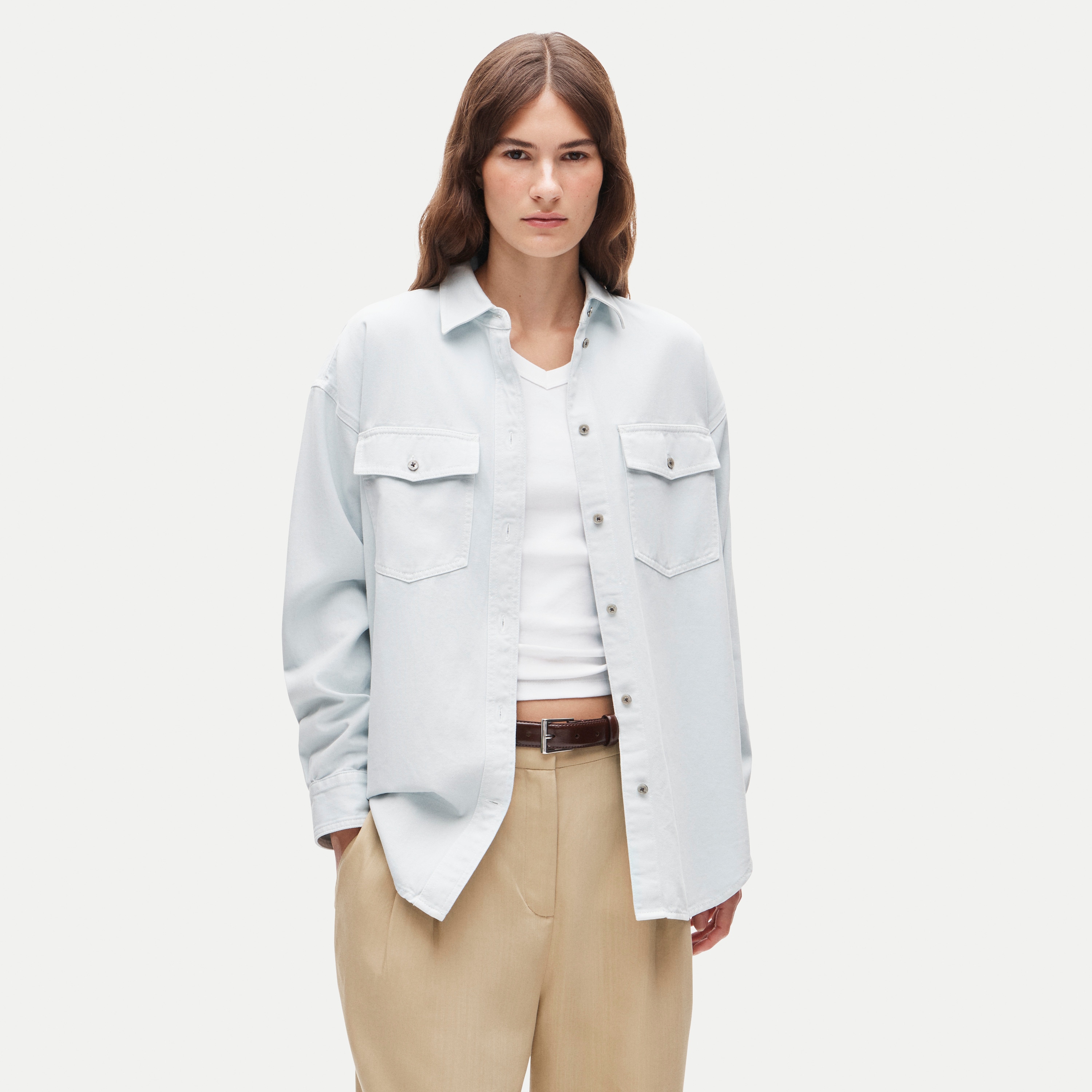 Étienne oversized button-up shirt in cotton twill