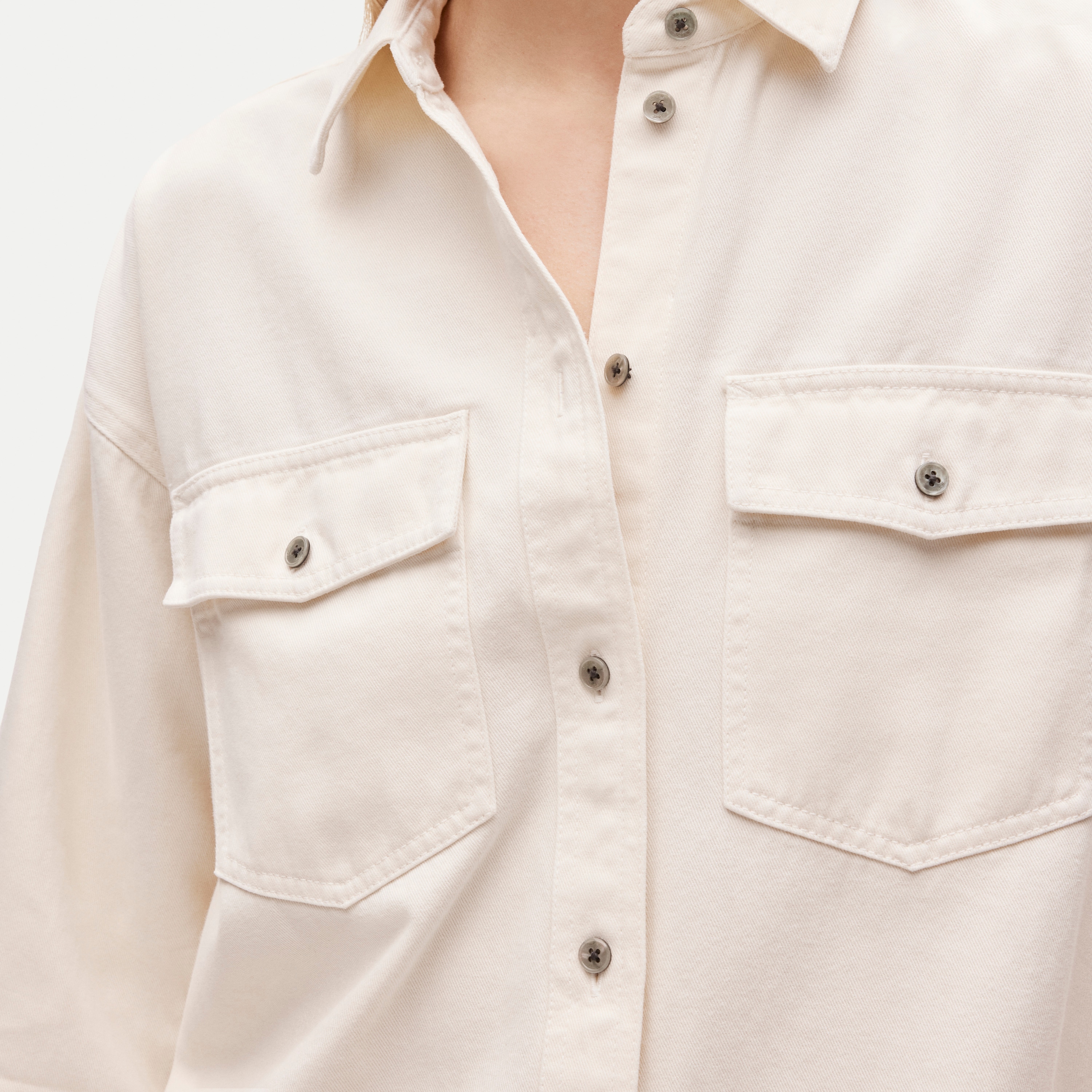 Étienne oversized button-up shirt in cotton twill