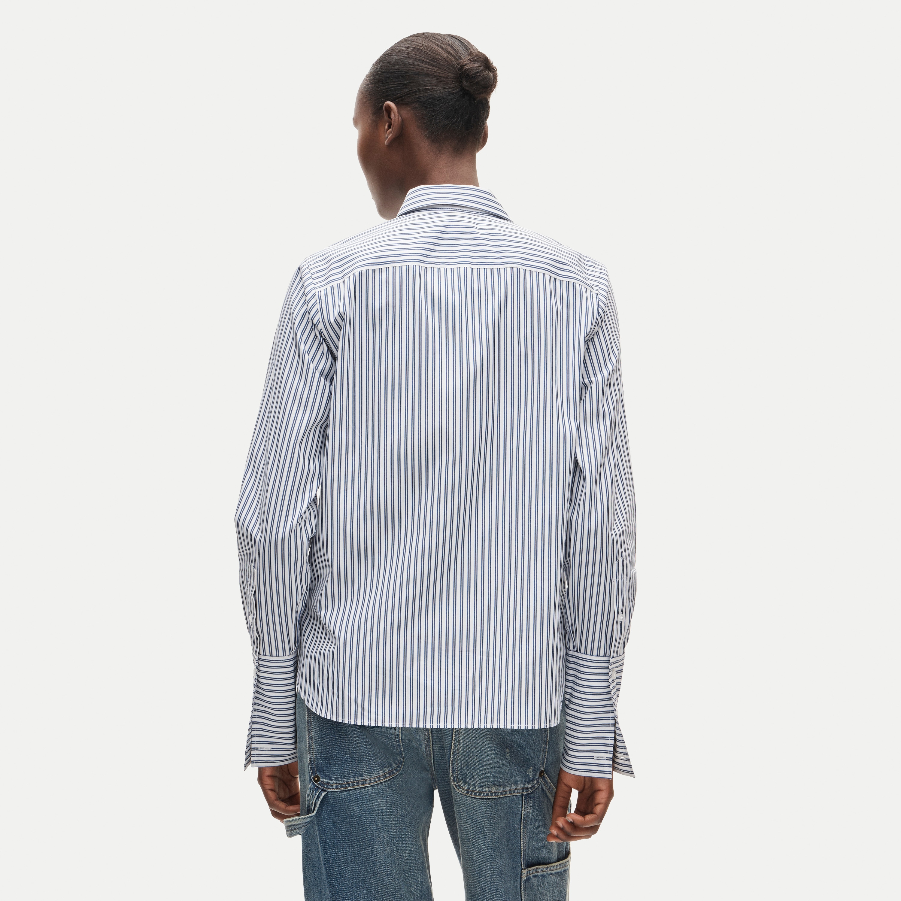 Jules classic-fit button-up shirt in striped Greenwich poplin