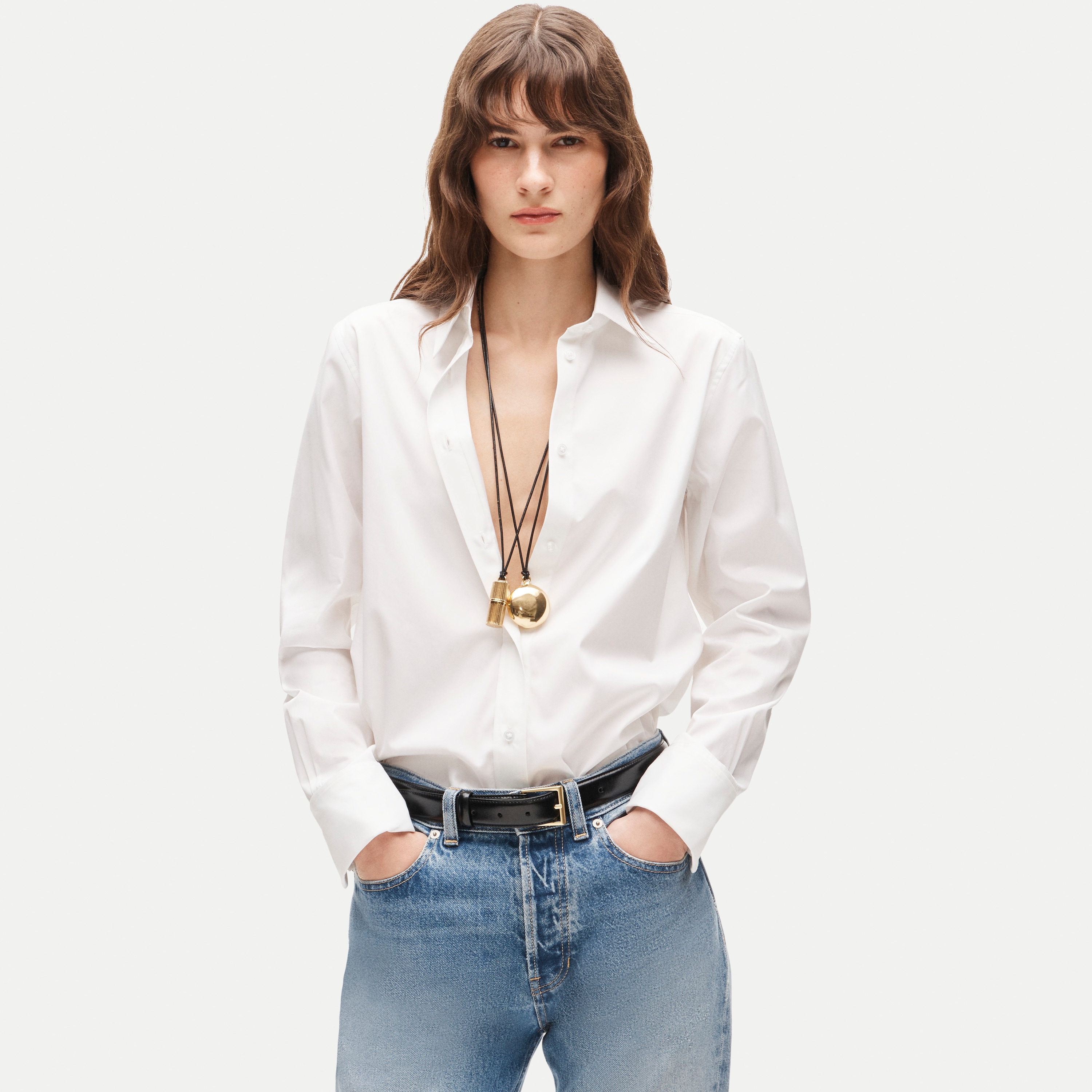 Jules classic-fit button-up shirt in Greenwich poplin