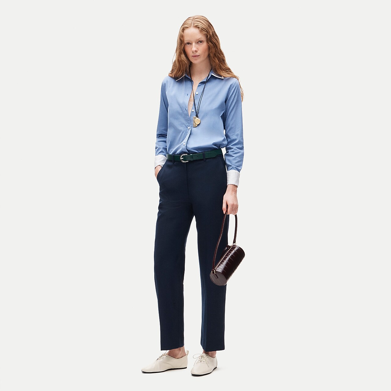 Tie-front Popover Top In Gingham Seersucker For Women | J.Crew