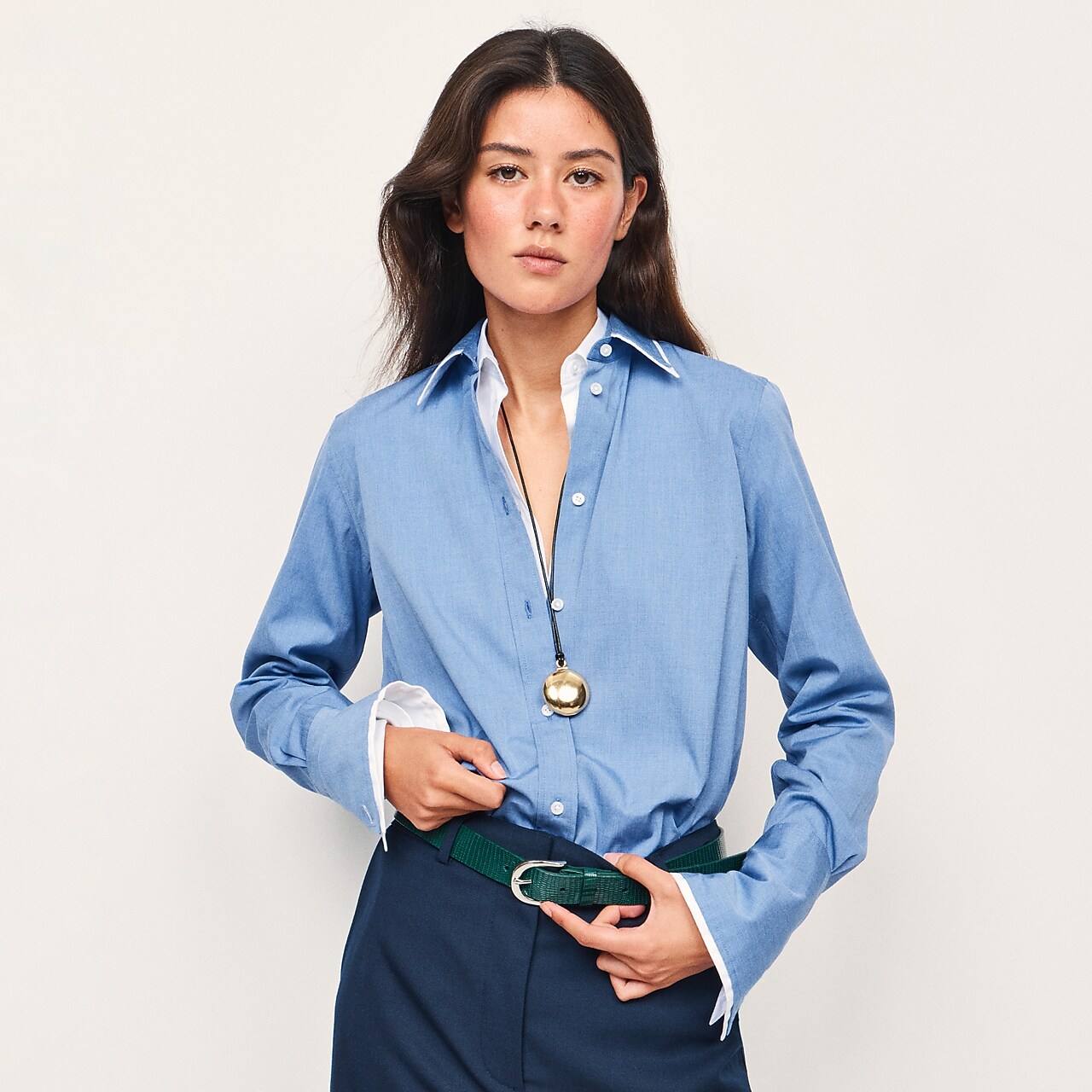 Tie-front Popover Top In Gingham Seersucker For Women | J.Crew