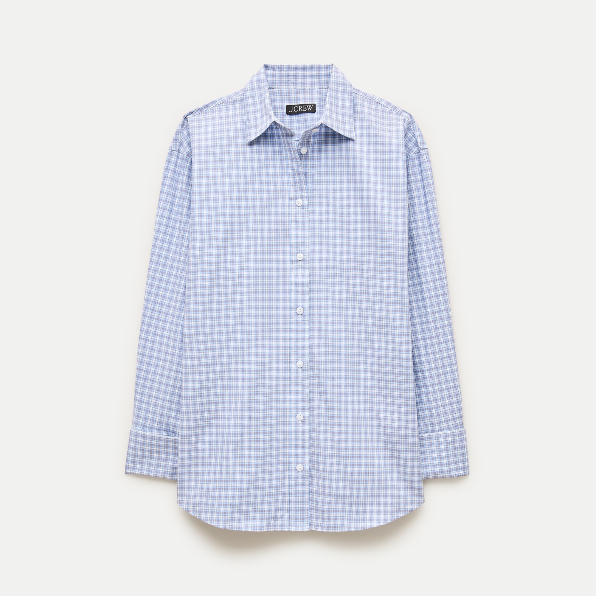 Esme relaxed-fit button-up shirt in plaid Greenwich poplin
