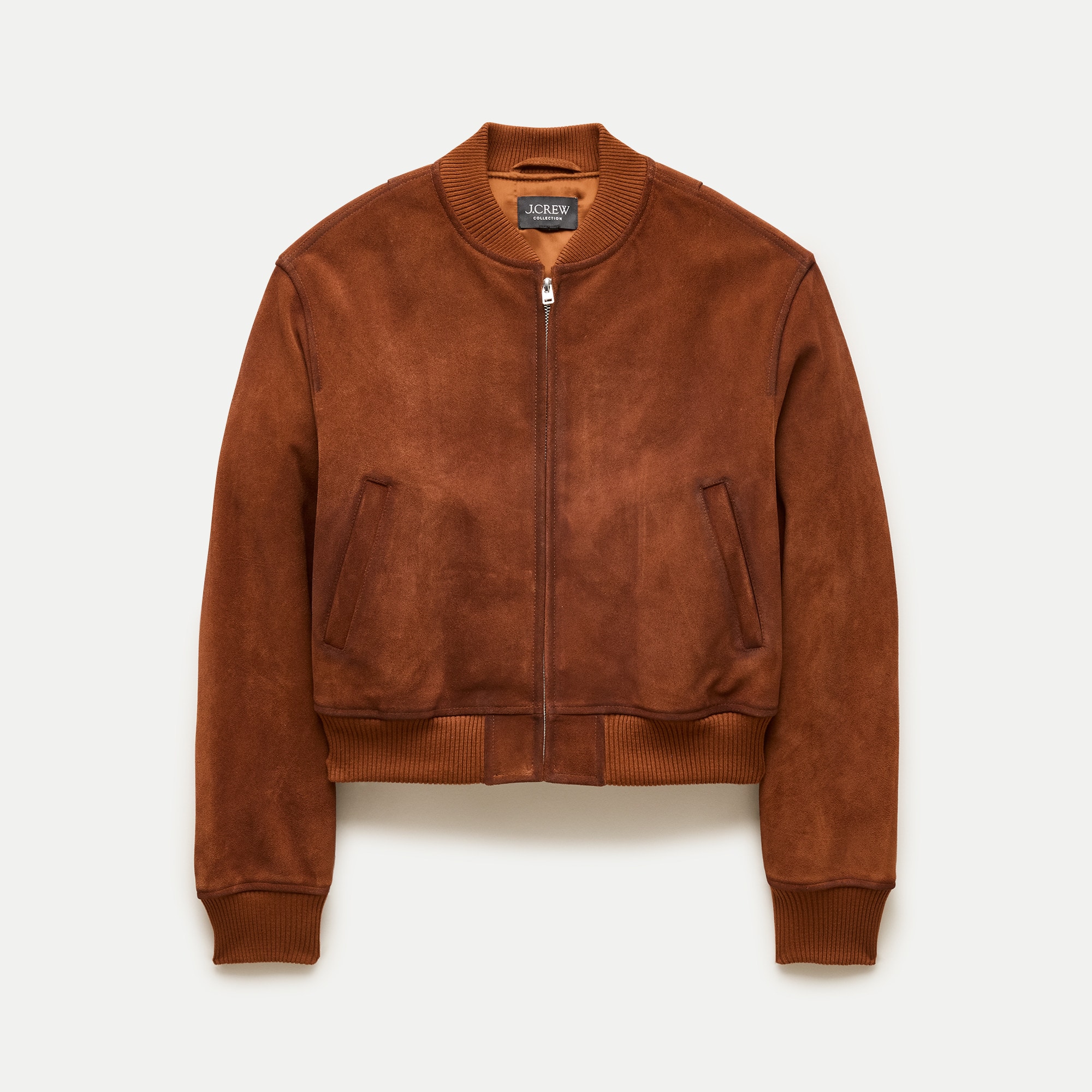 Collection suede bomber jacket