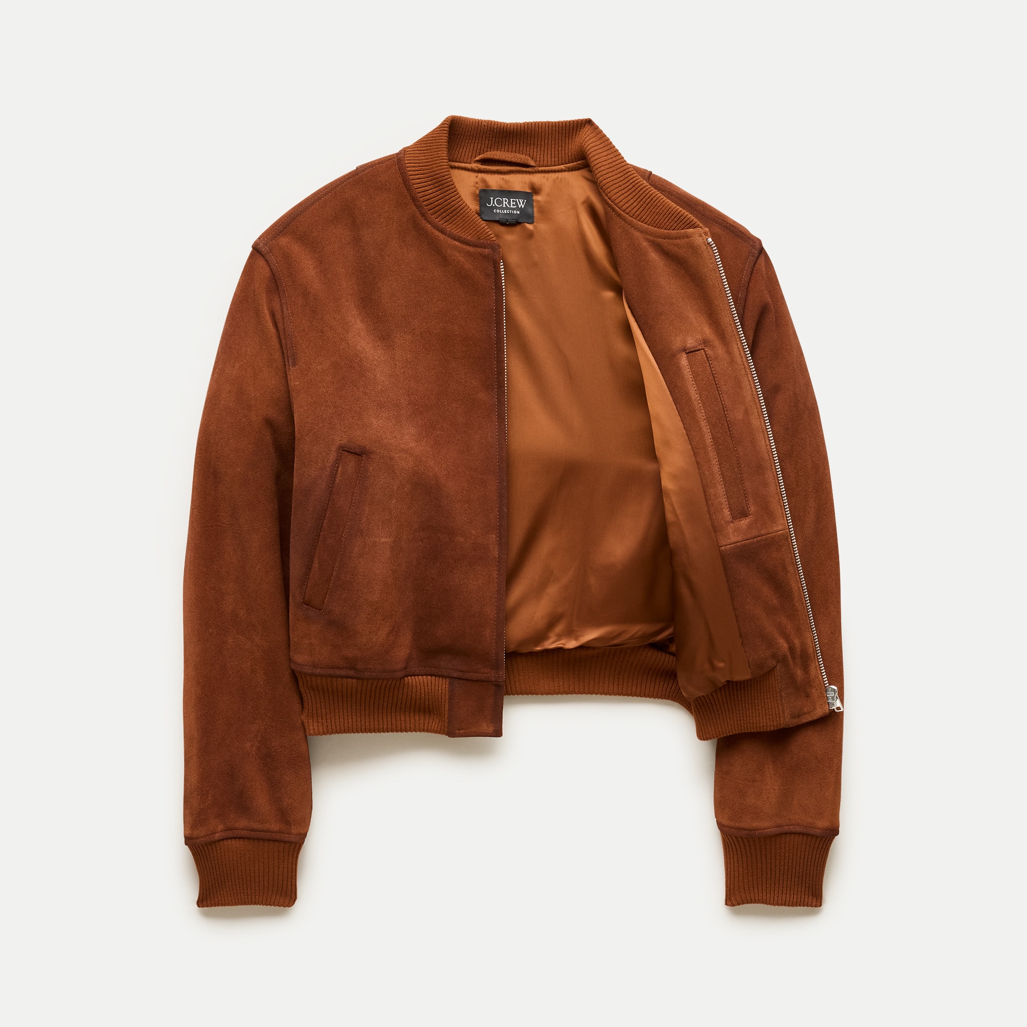 Collection suede bomber jacket