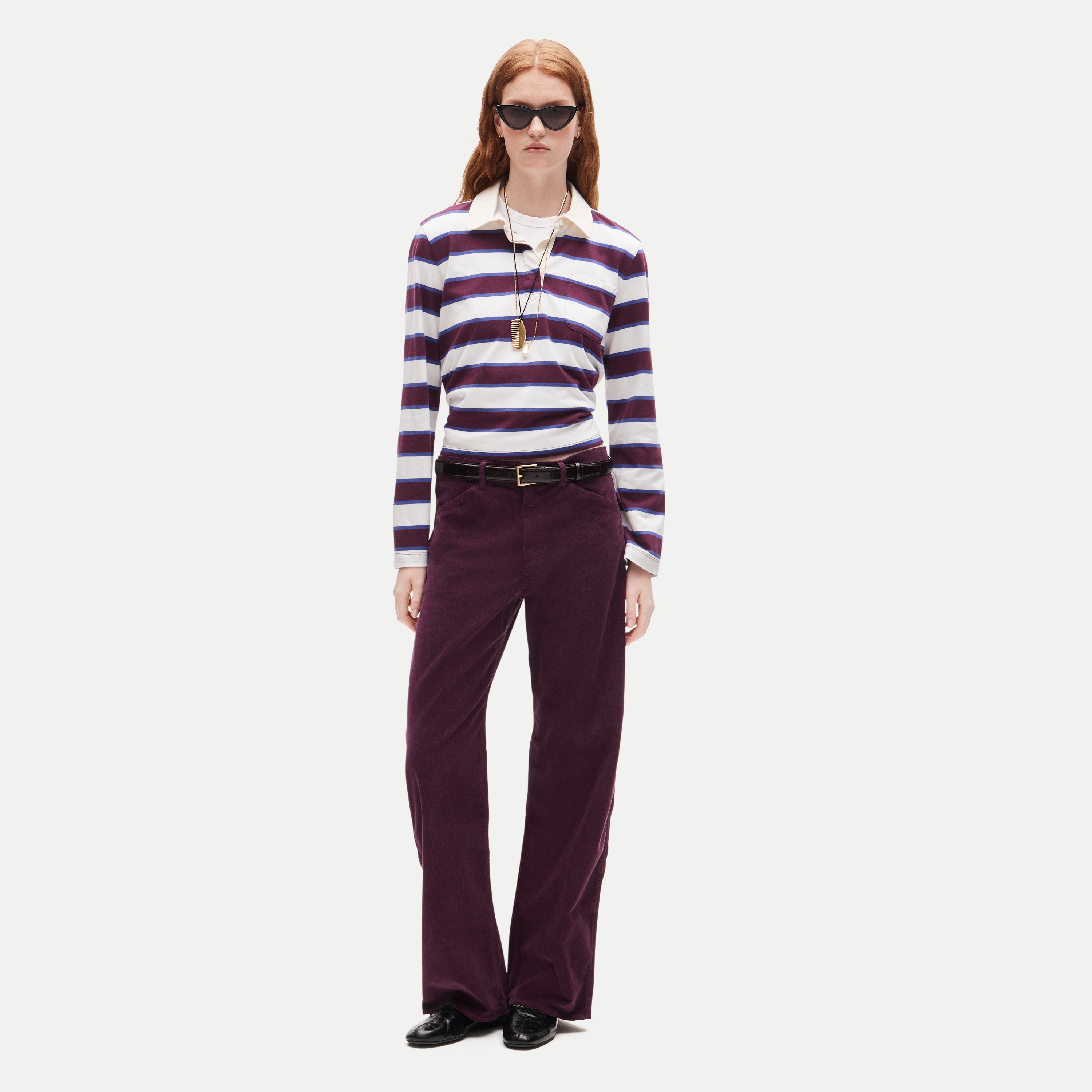 Zoe barrel pant in stretch corduroy