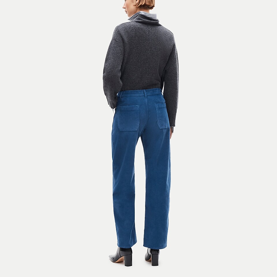 Collection Portia Pant In Navy Pinstripe Italian Wool Blend For