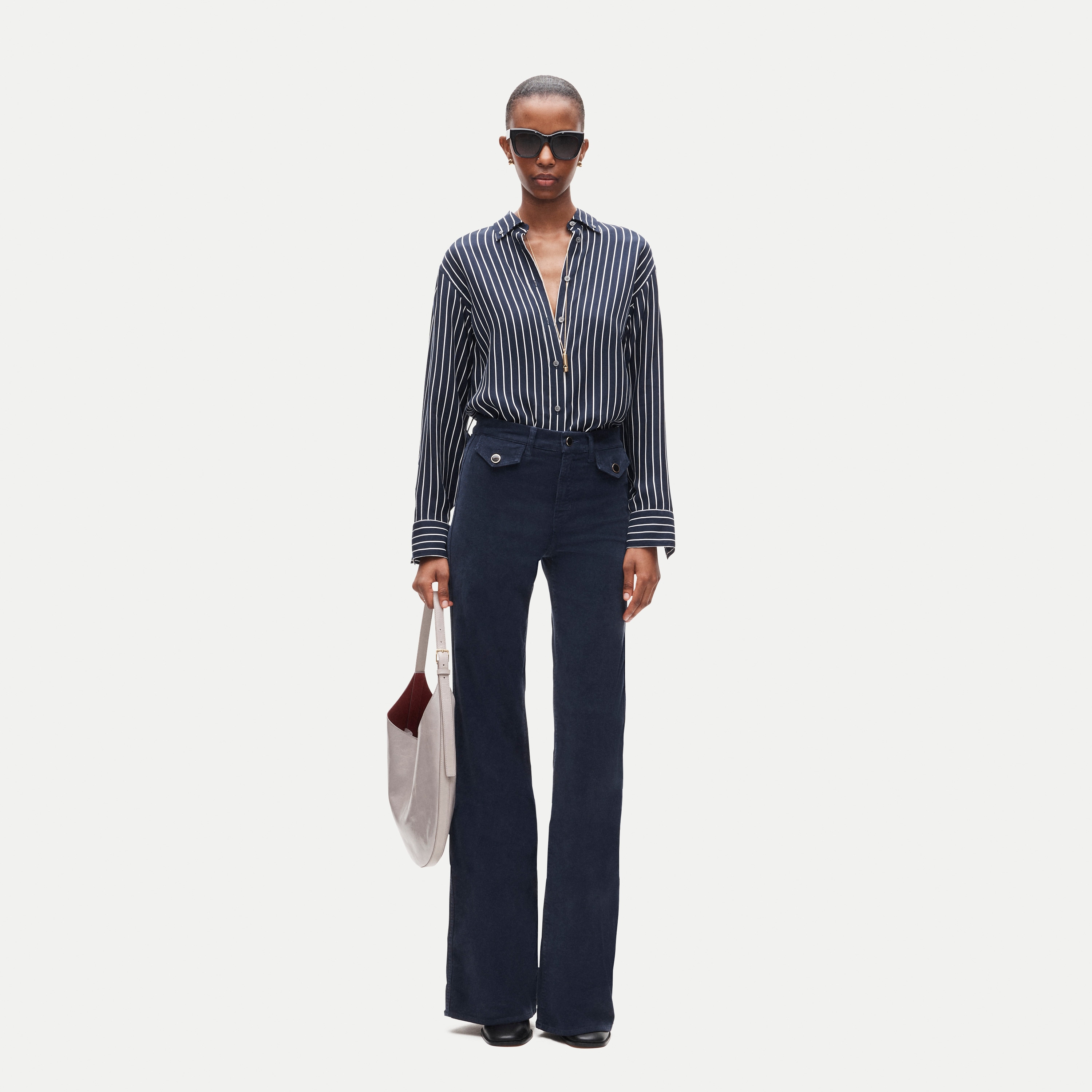 Wide-leg trouser in stretch corduroy - thumbnail 6