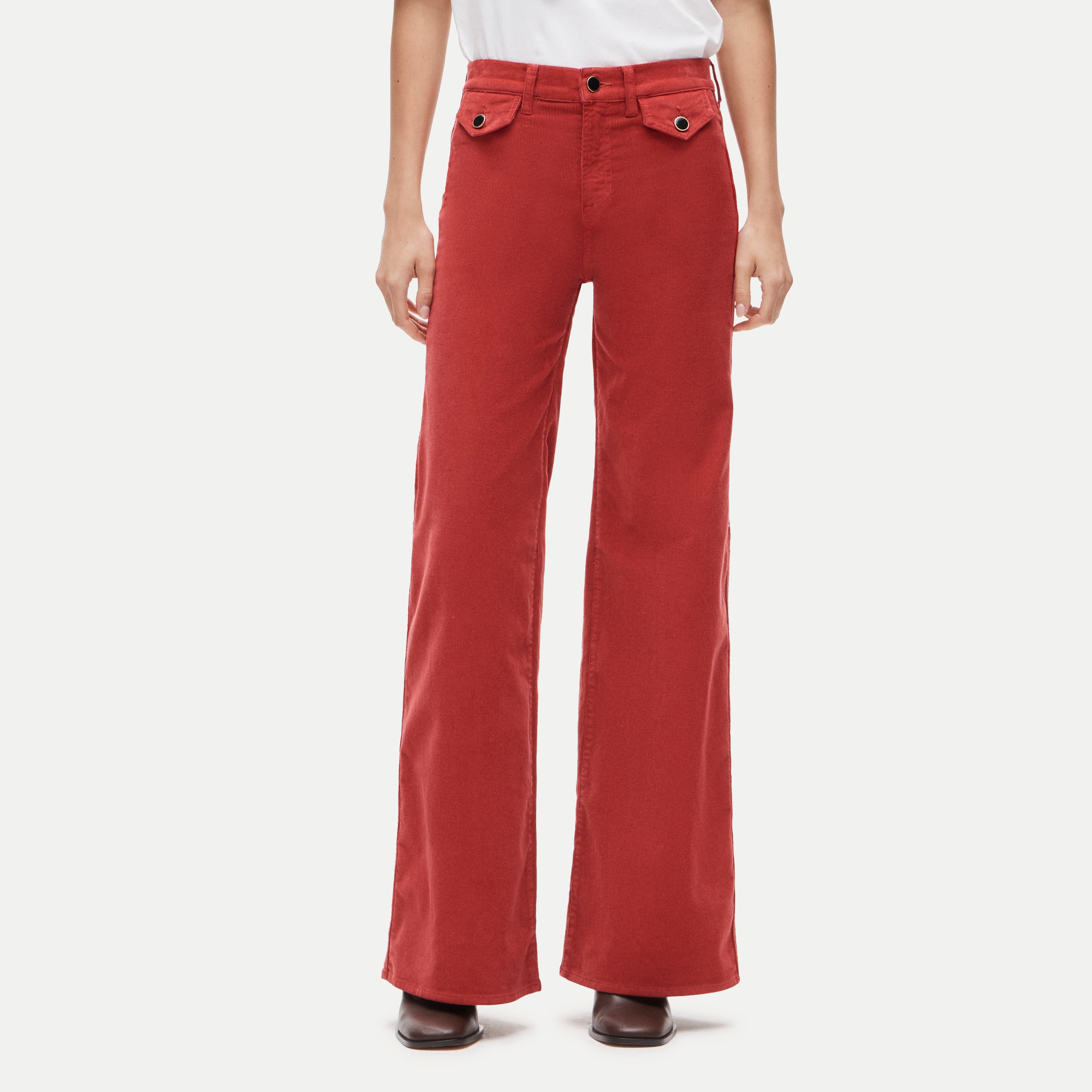 Wide-leg trouser in stretch corduroy - thumbnail 2