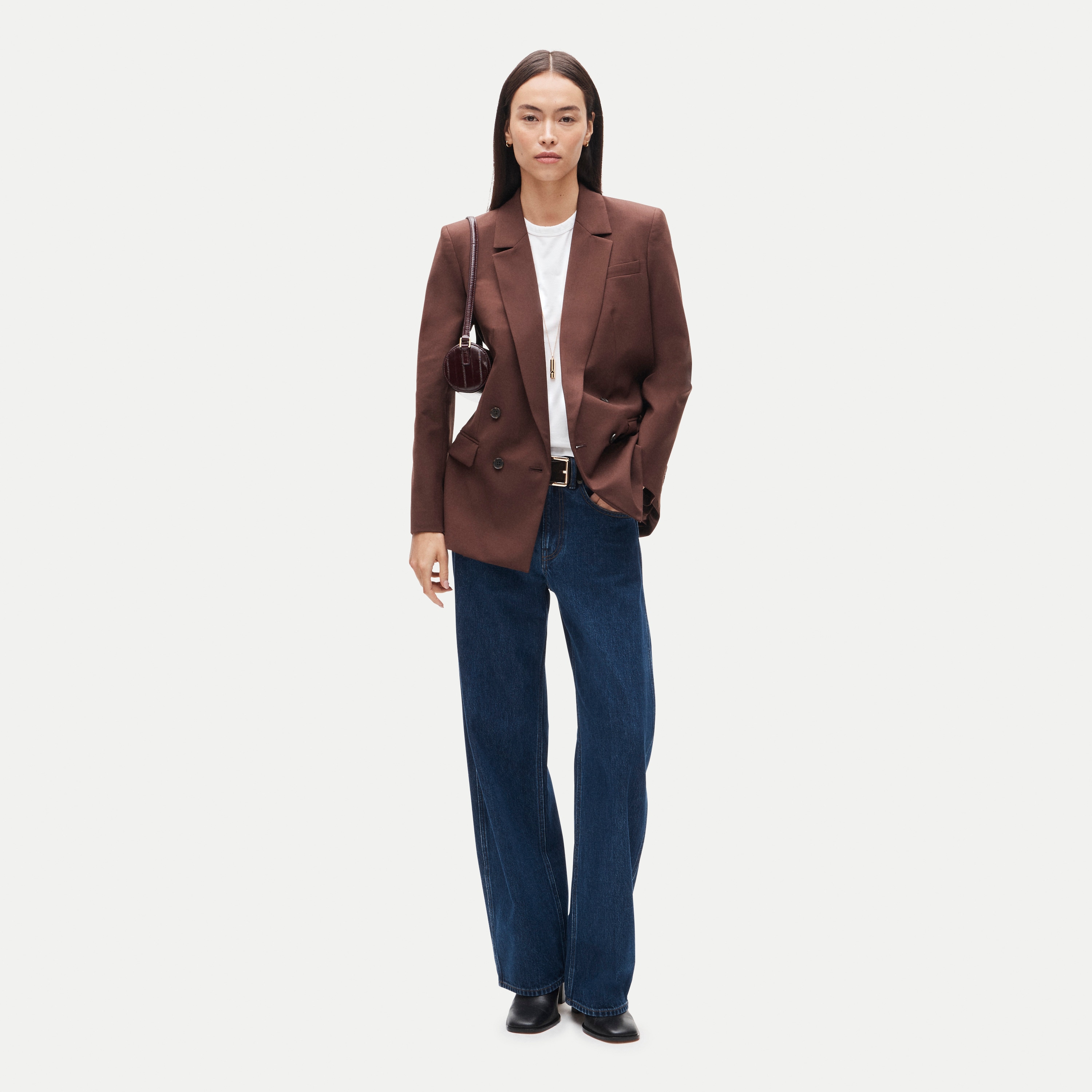 Agnes blazer in lightspun wool blend