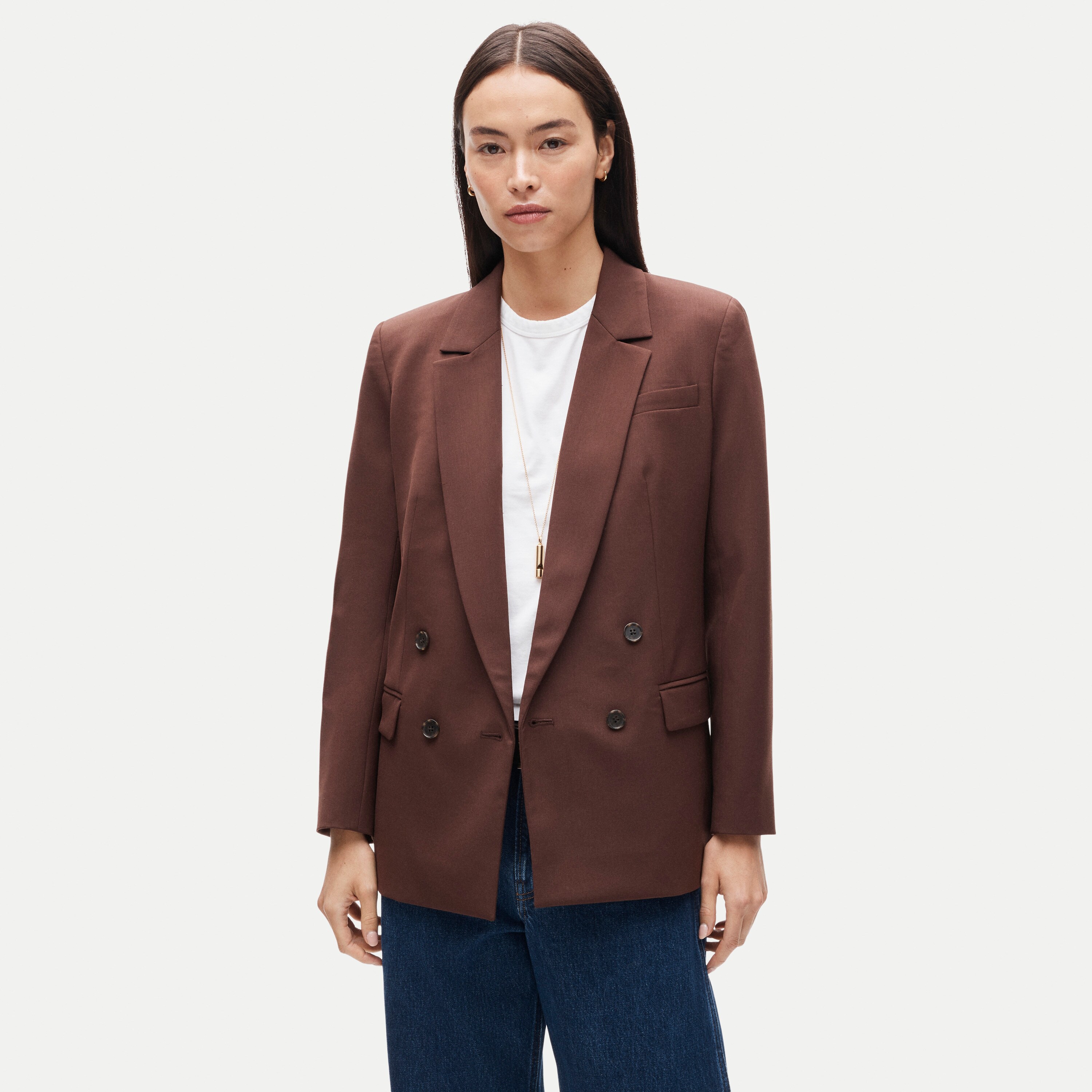 Agnes blazer in lightspun wool blend