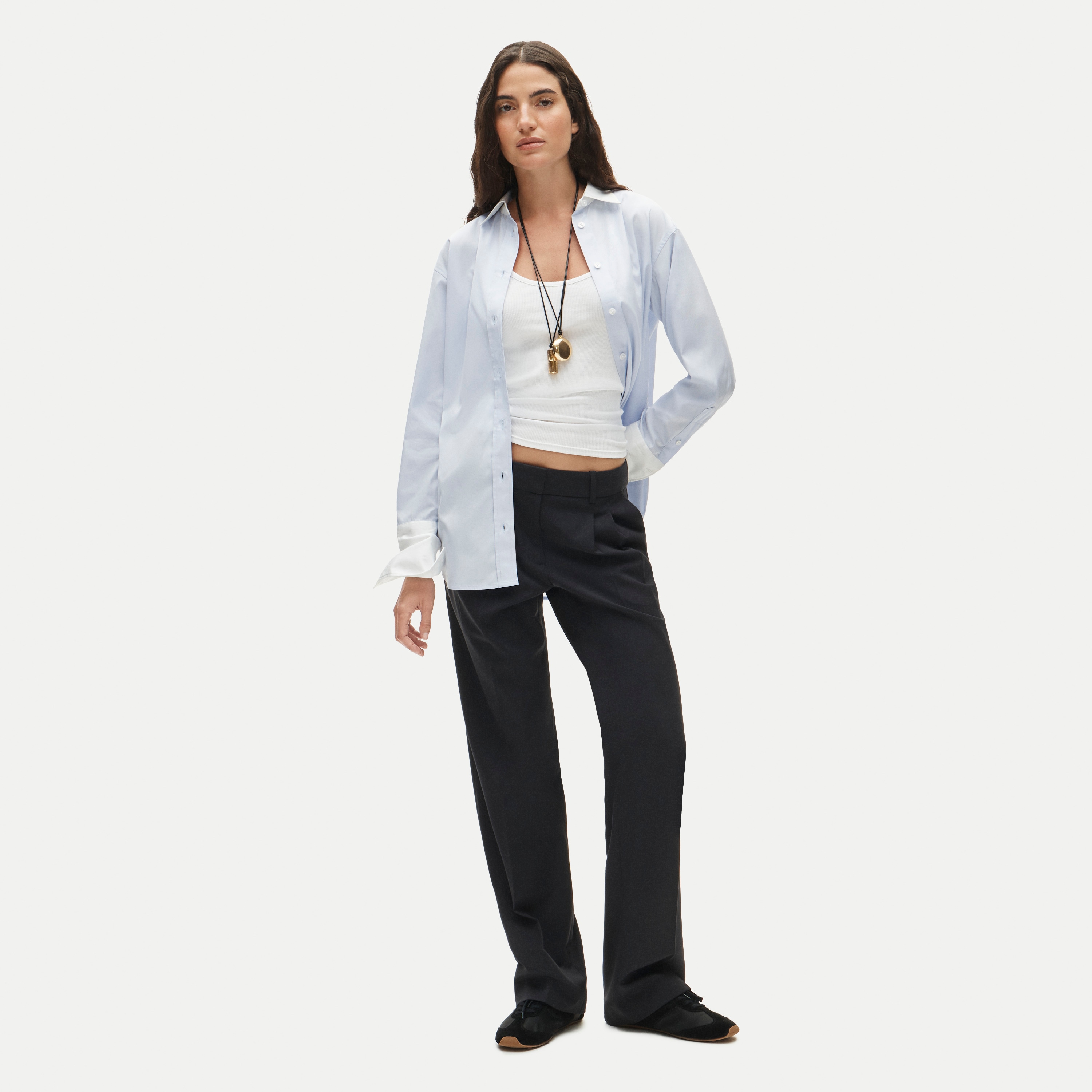 Essential trouser in wool blend