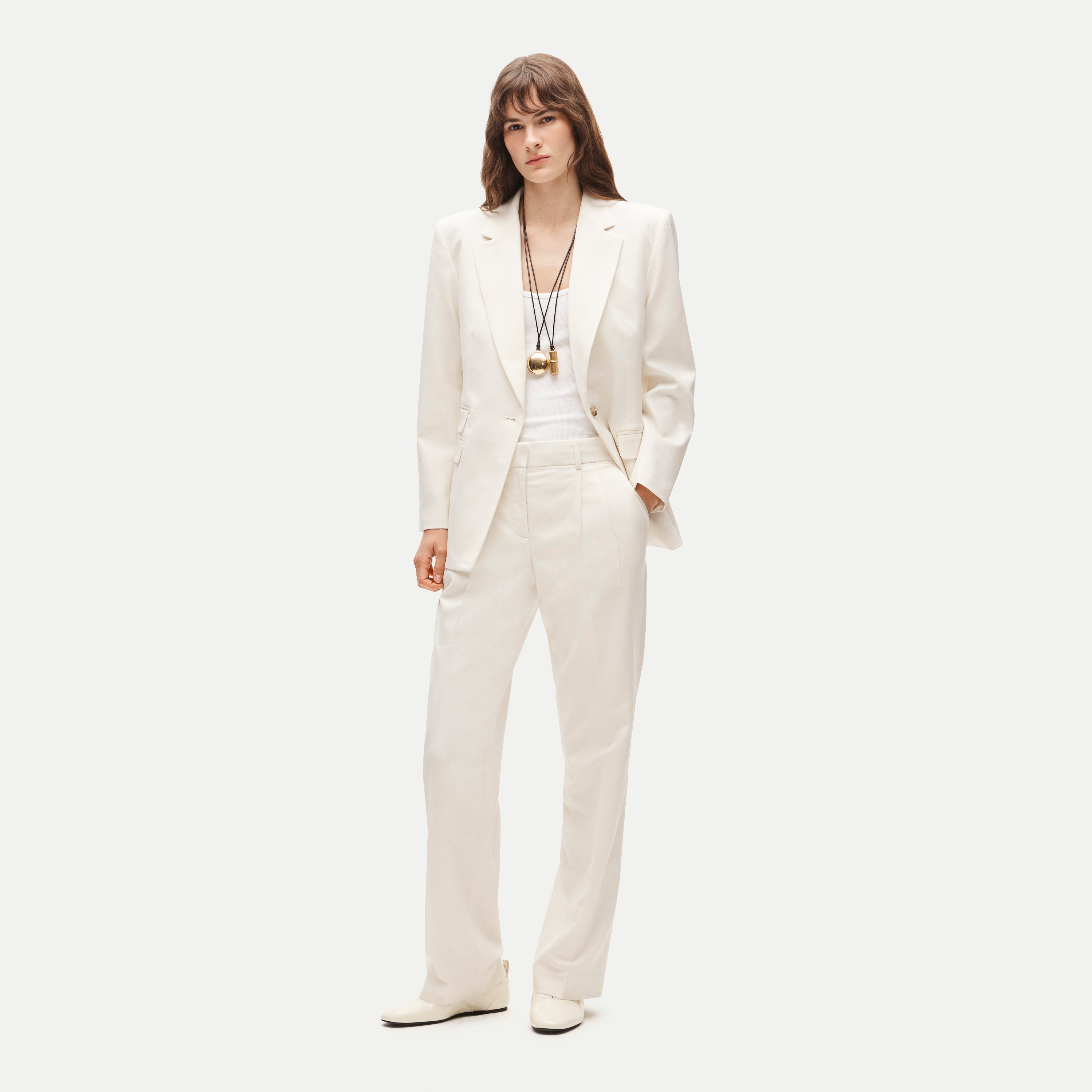 Essential trouser in wool blend