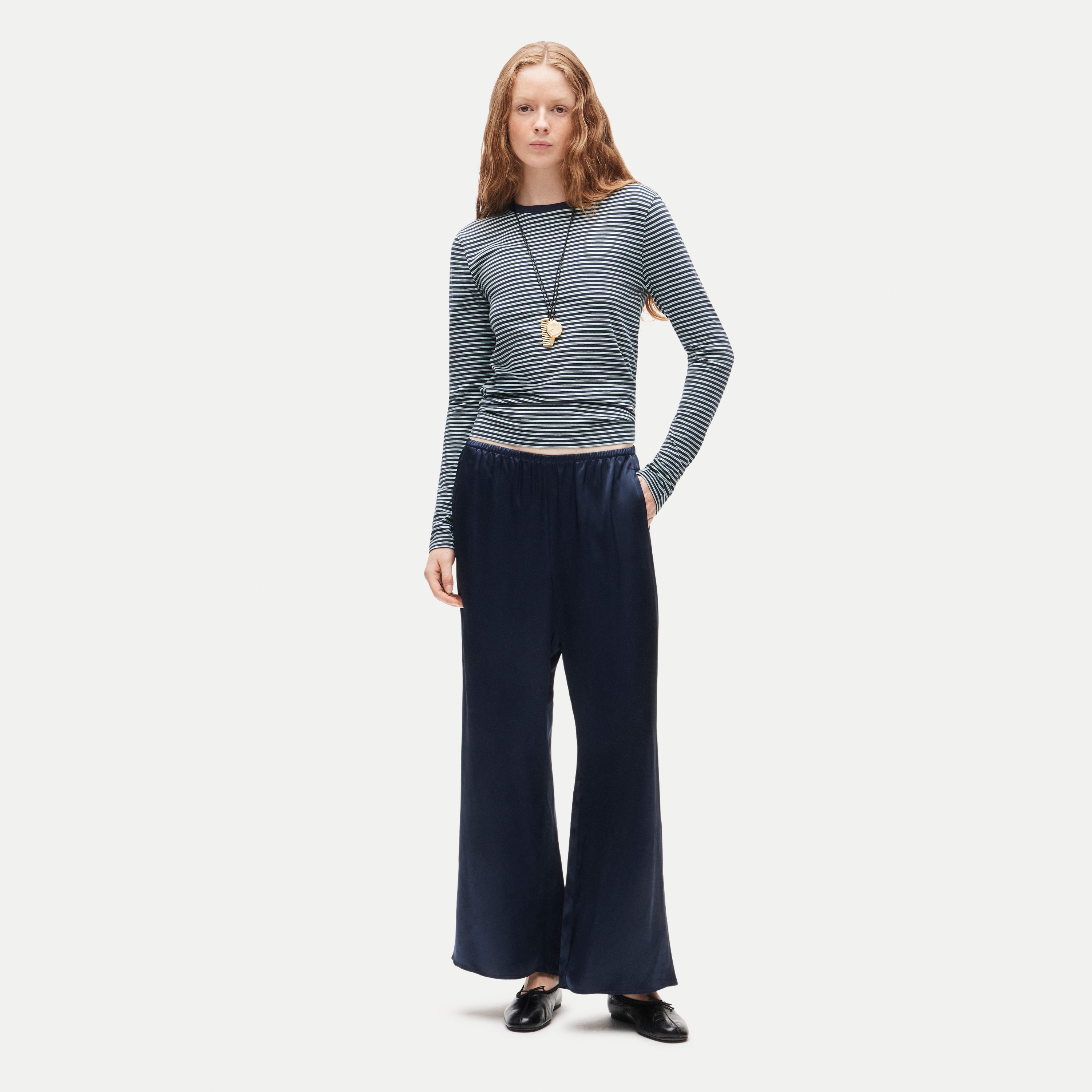 Vintage jersey long-sleeve T-shirt in stripe - thumbnail 4
