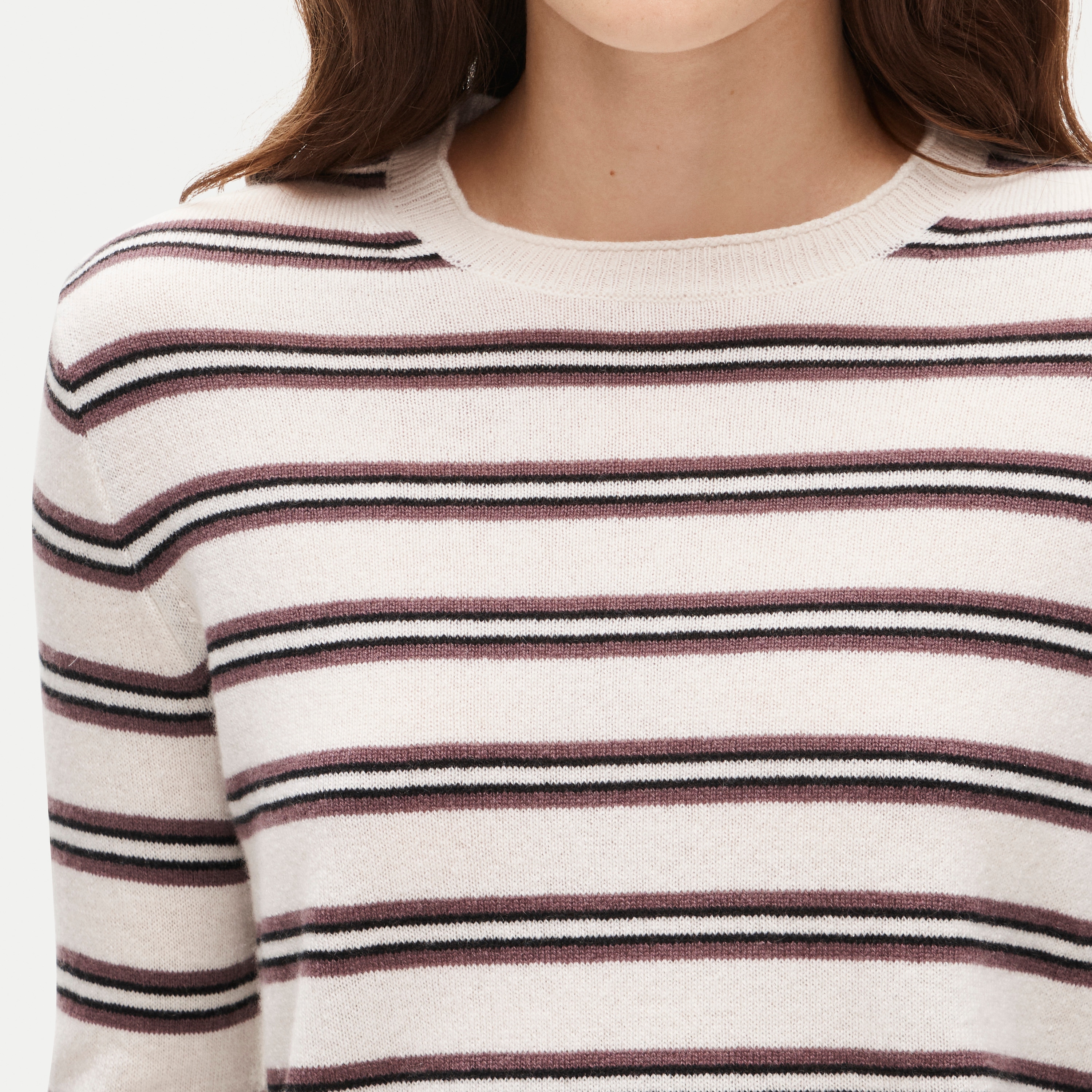 Rolled Cashmere Long-sleeve Sweater In Stripe For Women | J.Crew
