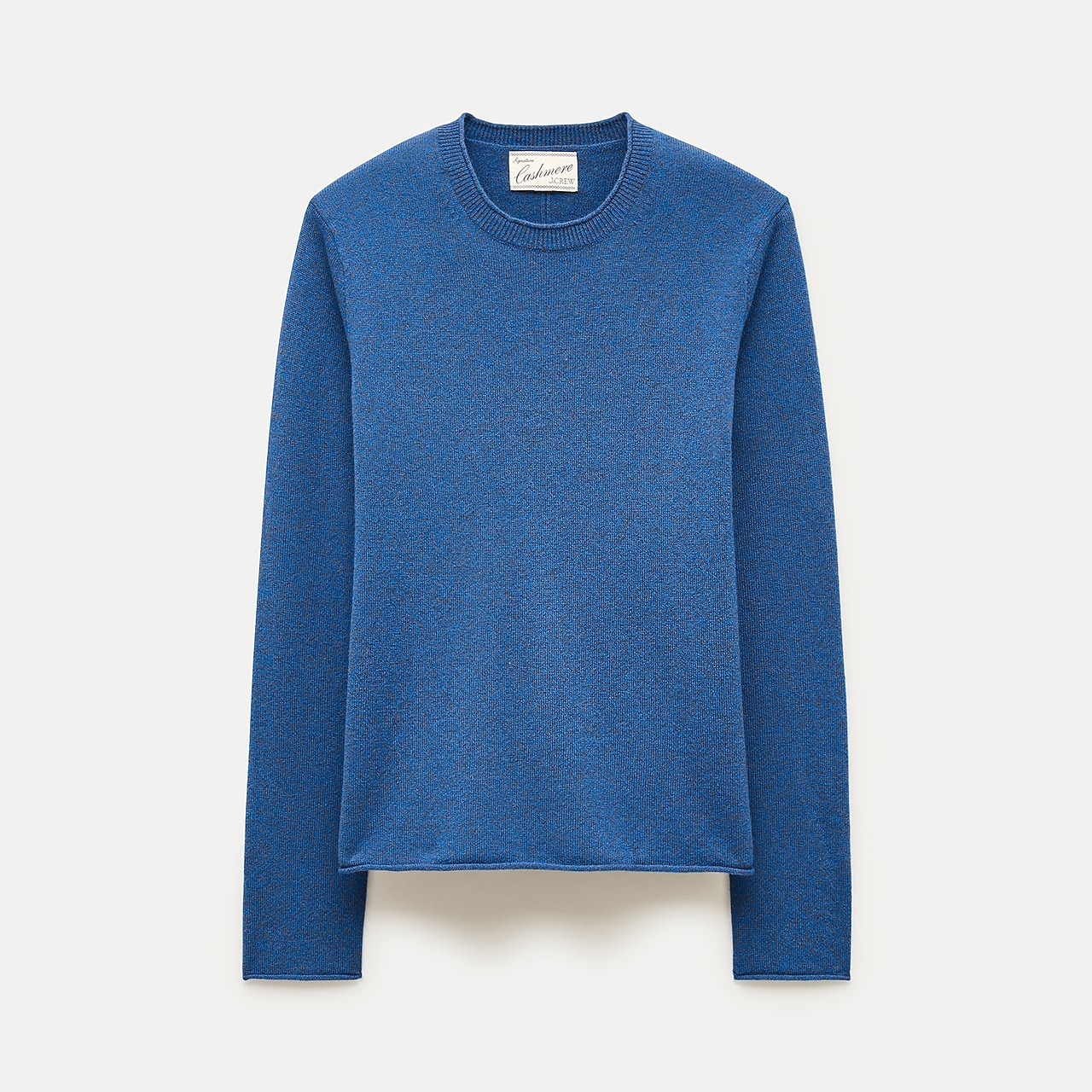 Rolled cashmere long-sleeve sweater in marled yarn by J.Crew
