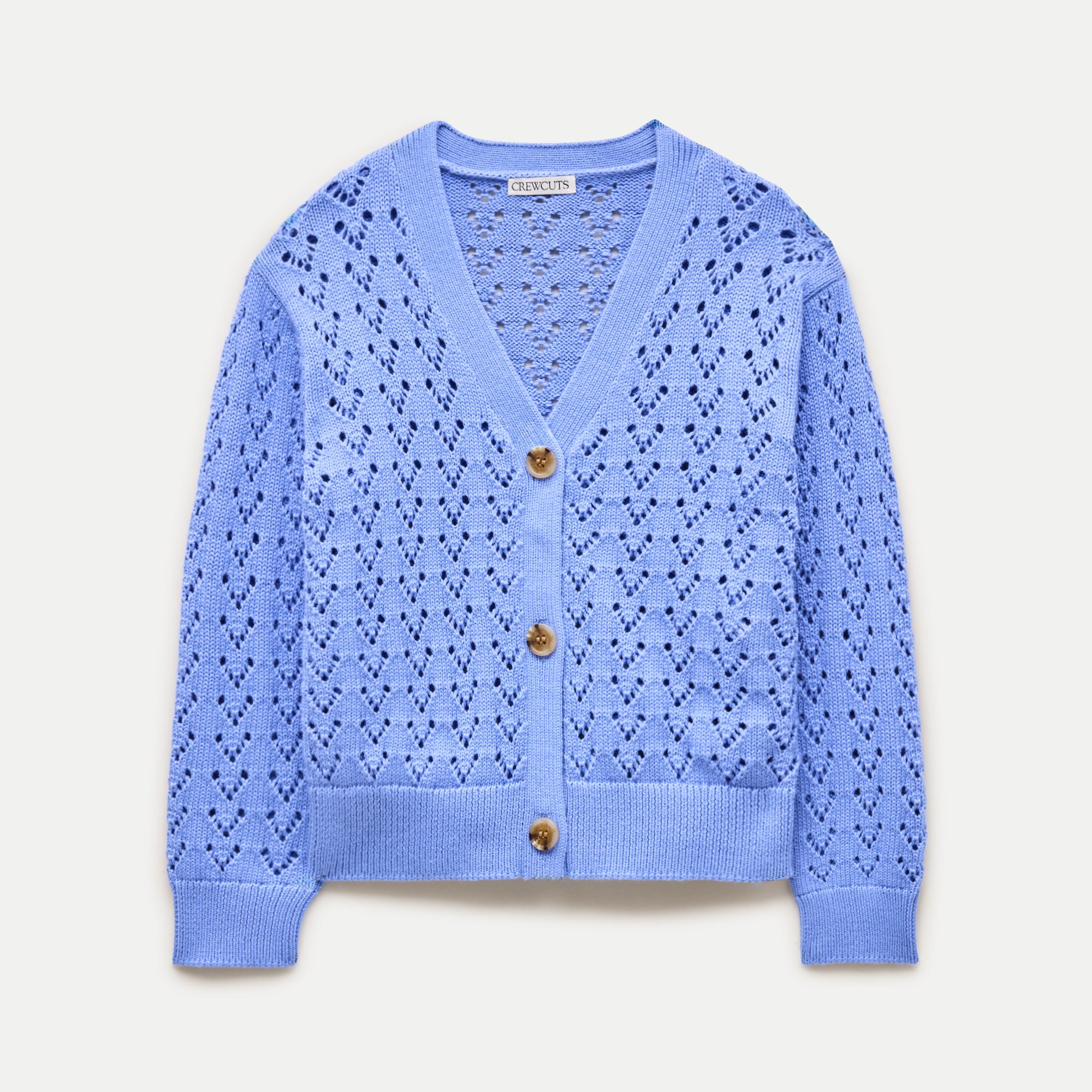 Girls' heart-pointelle cardigan - thumbnail 5