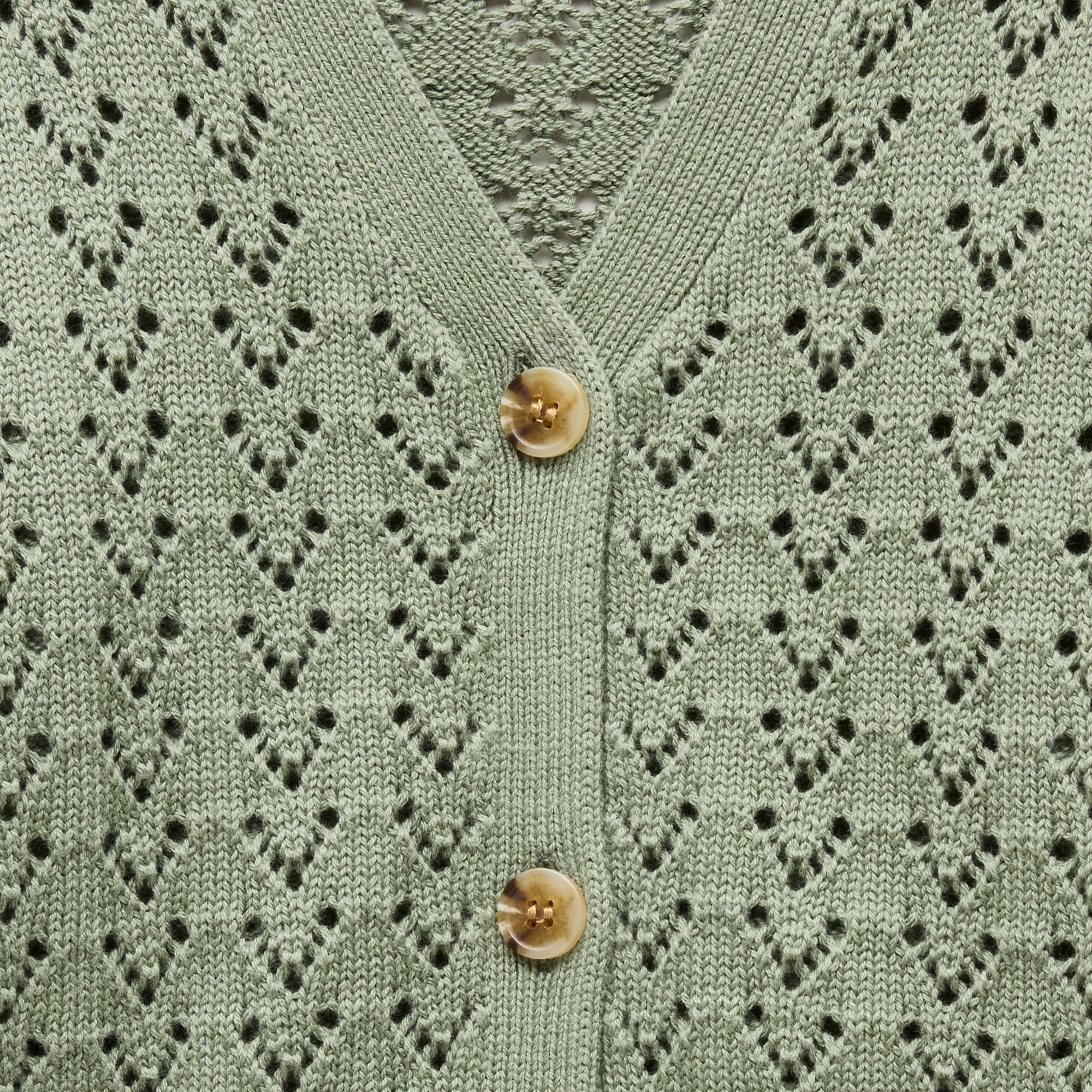 Girls' heart-pointelle cardigan - thumbnail 4
