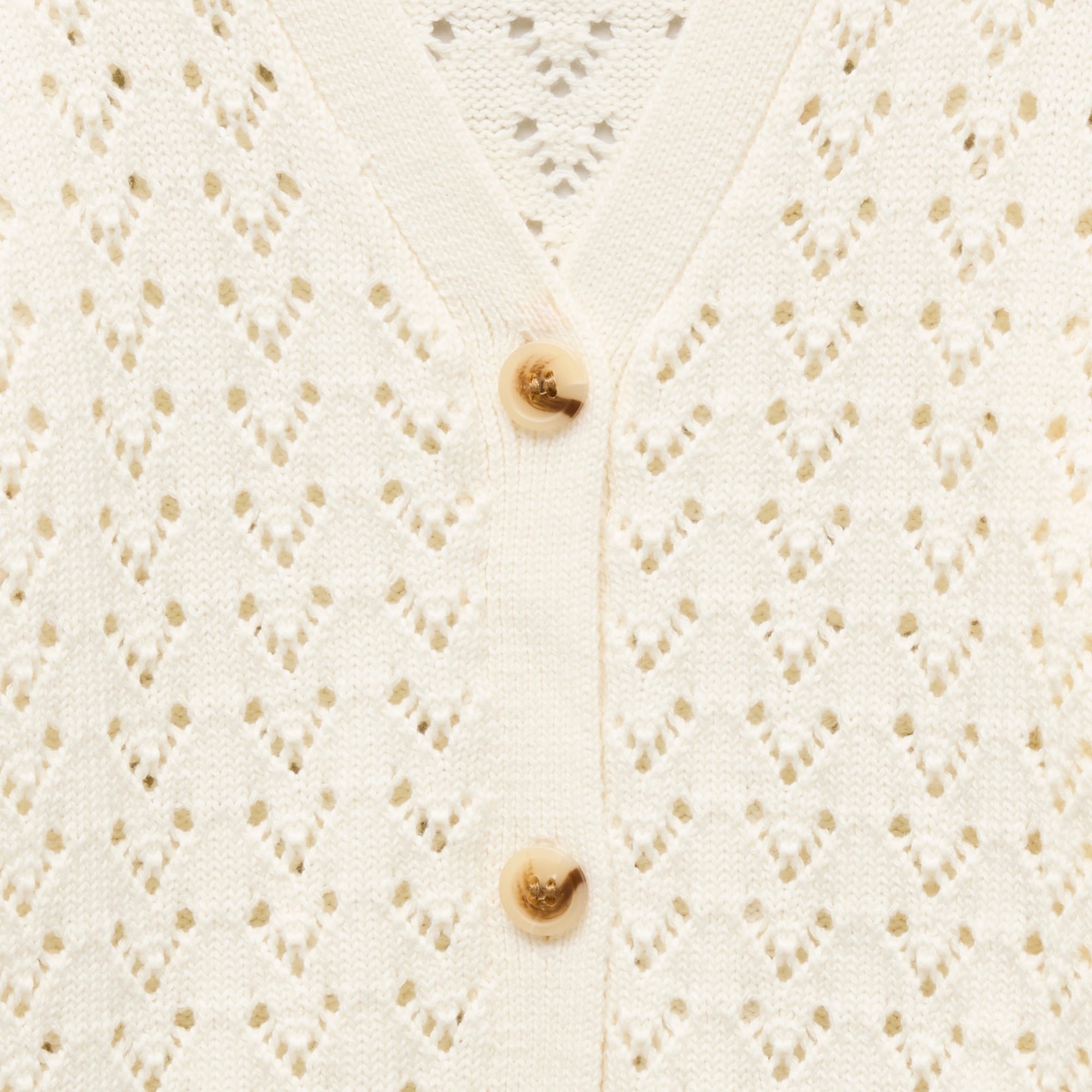 Girls' heart-pointelle cardigan - thumbnail 2