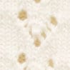 Girls' heart-pointelle cardigan IVORY