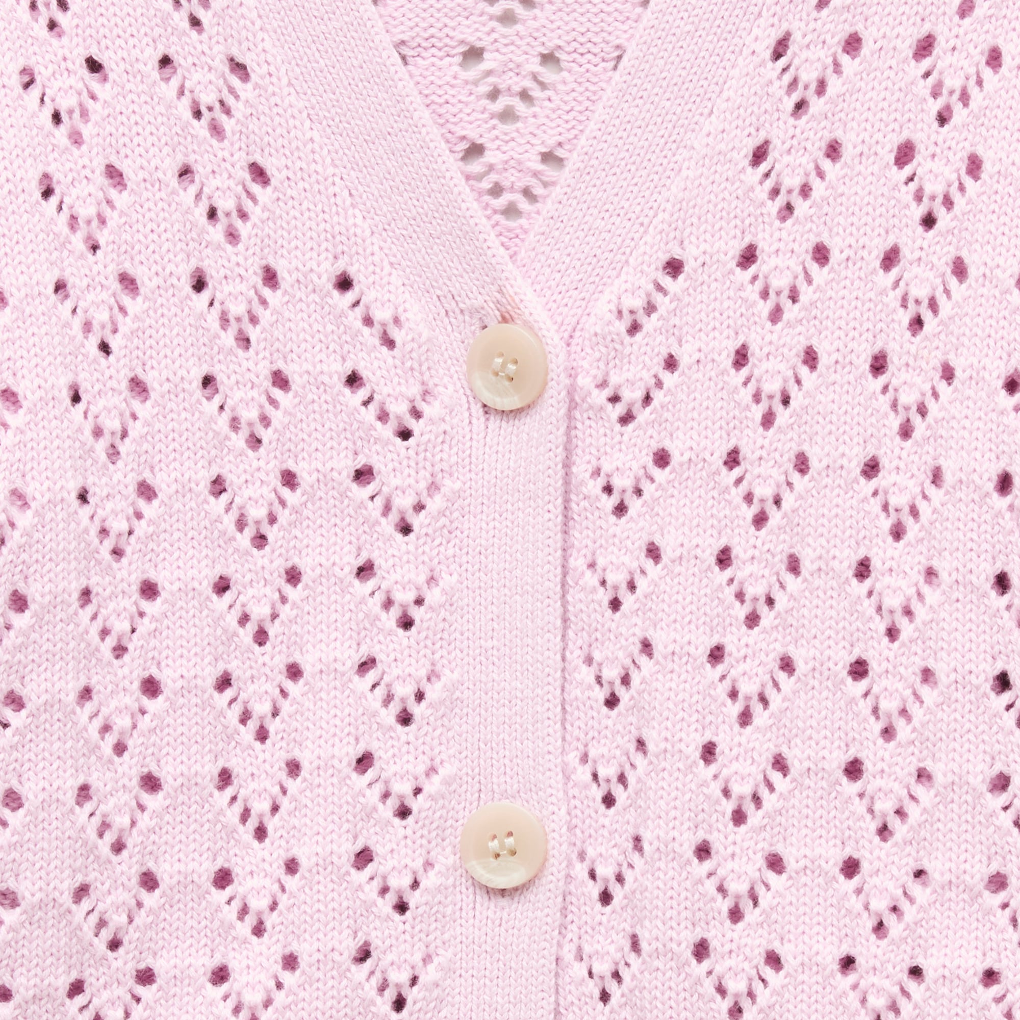 Girls' heart-pointelle cardigan - thumbnail 8