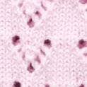 Girls' heart-pointelle cardigan FADED LILAC