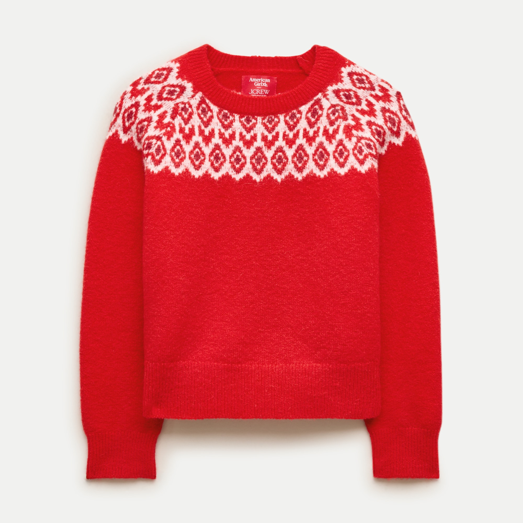 American Girl® x J.Crew Fair Isle hearts sweater for girls